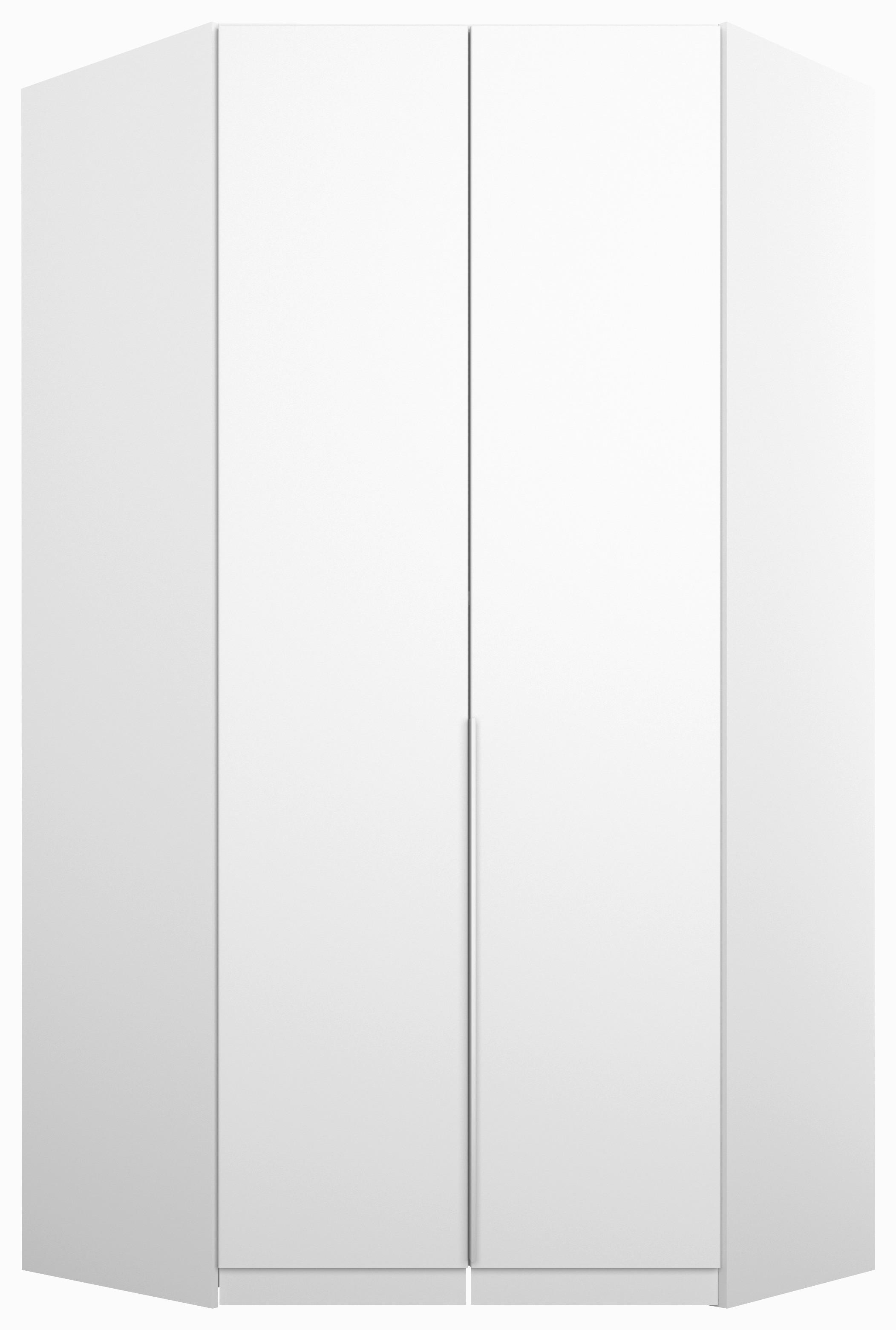 Kutni Ormar Za Odjeću Alabama - bijela/boje aluminija, Moderno, drvni materijal (117/229/117cm) - Modern Living
