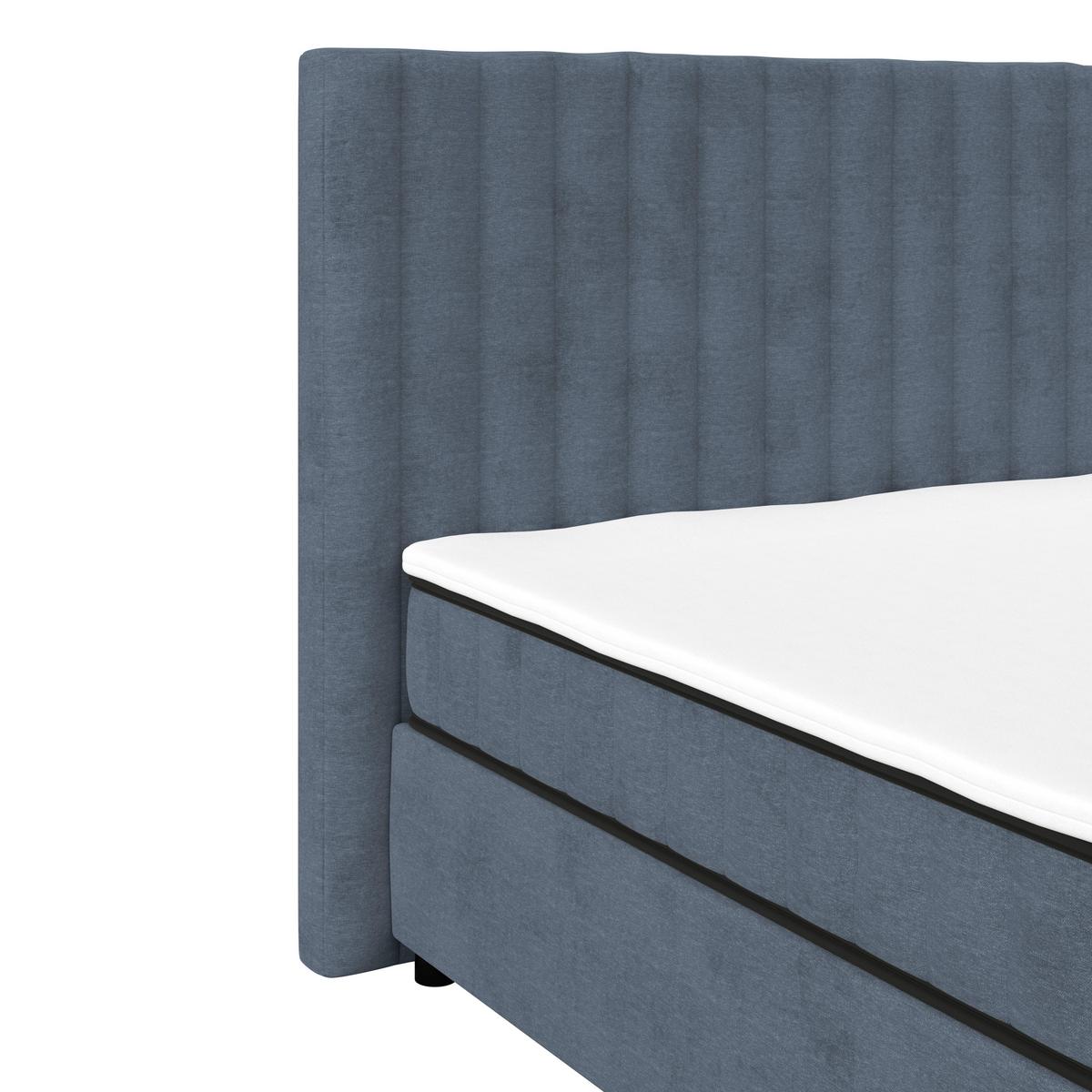 Box Krevet Maya C - crna/sivoplava, Moderno, drvni materijal/drvo (200/220cm) - Based