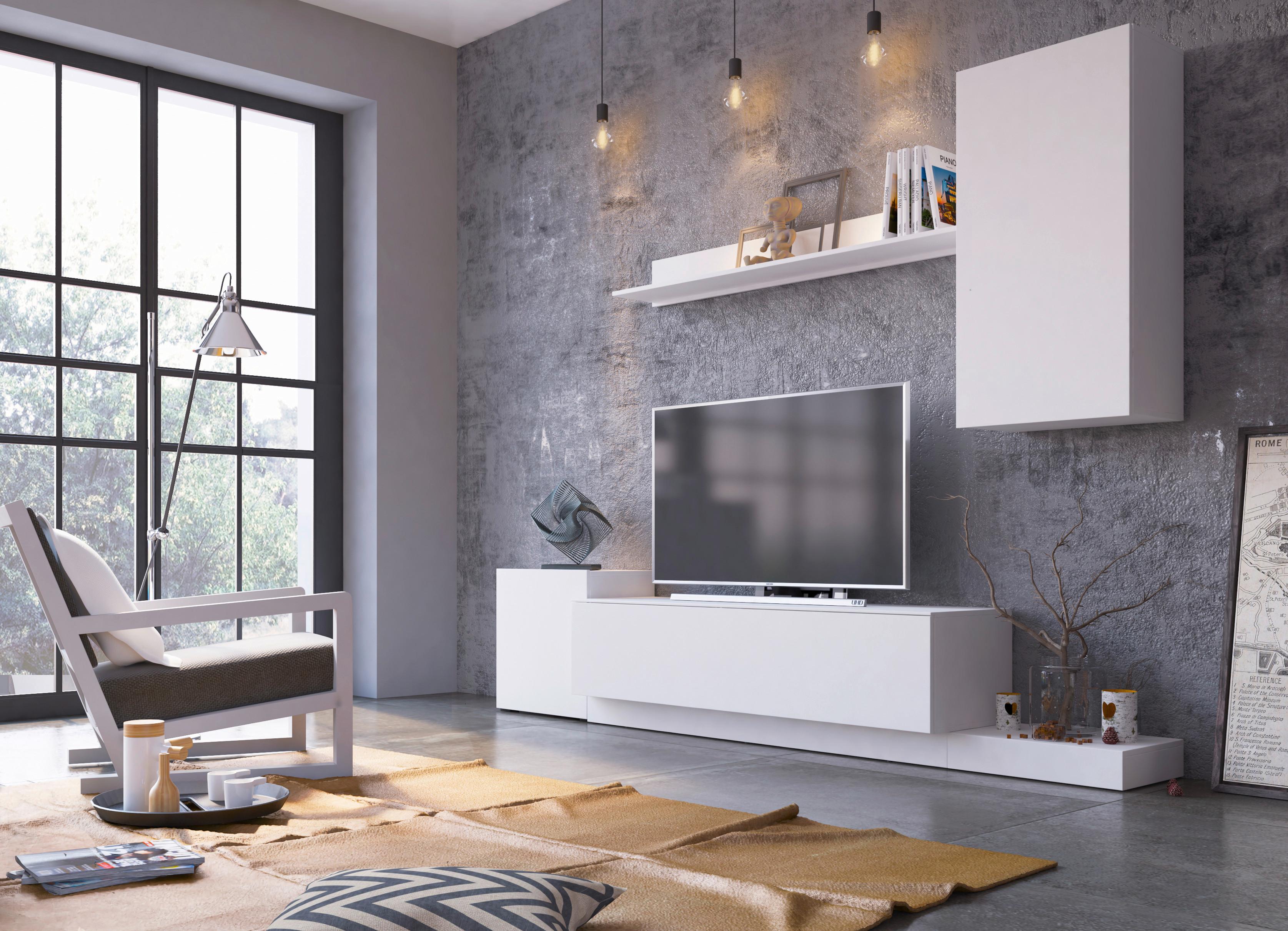 Regal Rimini - Dizajnerski, pločasti materijal/plastika (254/196,3/42cm) - Modern Living