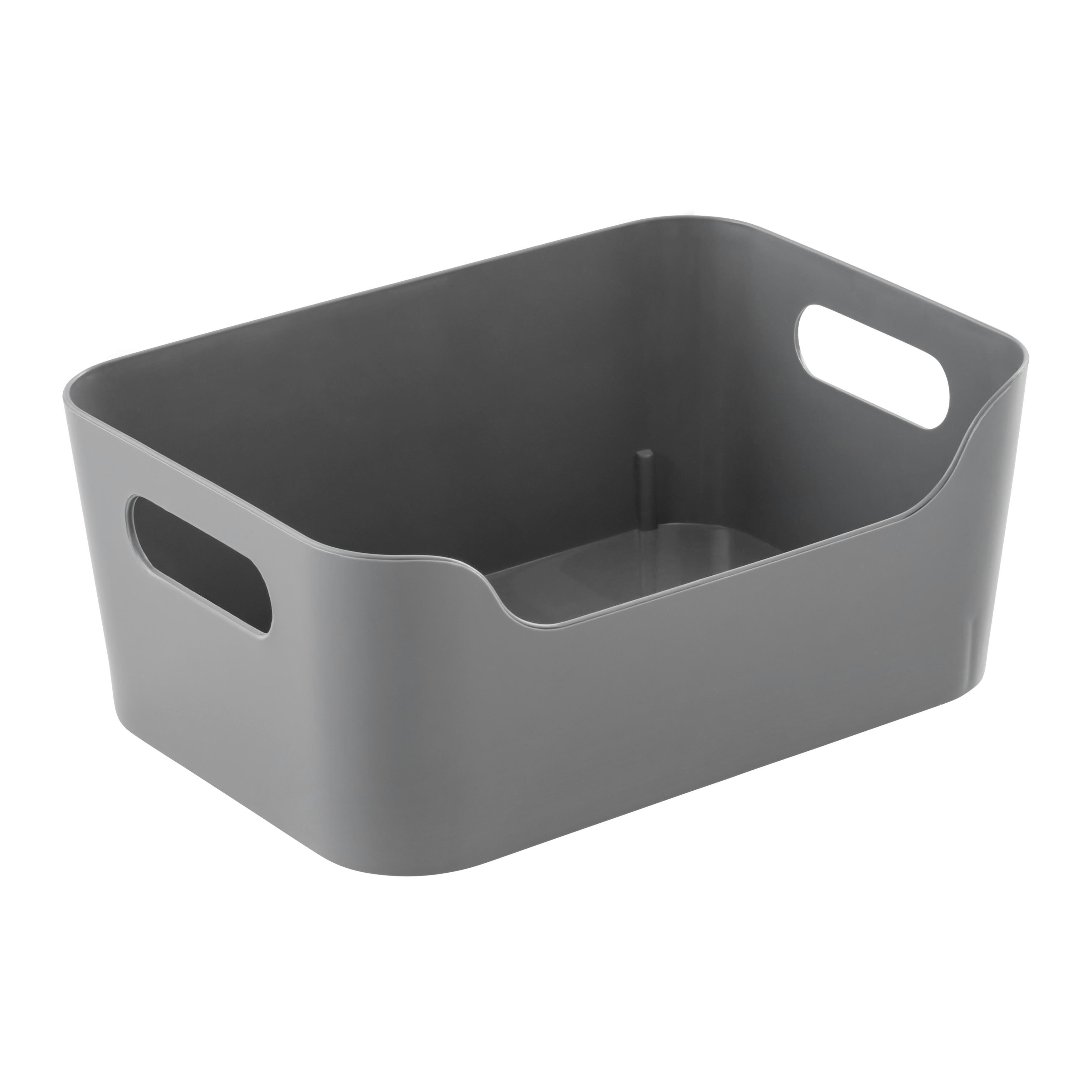 FÖRVARINGSKORG MICHAEL - S - grå, Modern, plast (19/13,5/8cm) - Mömax
