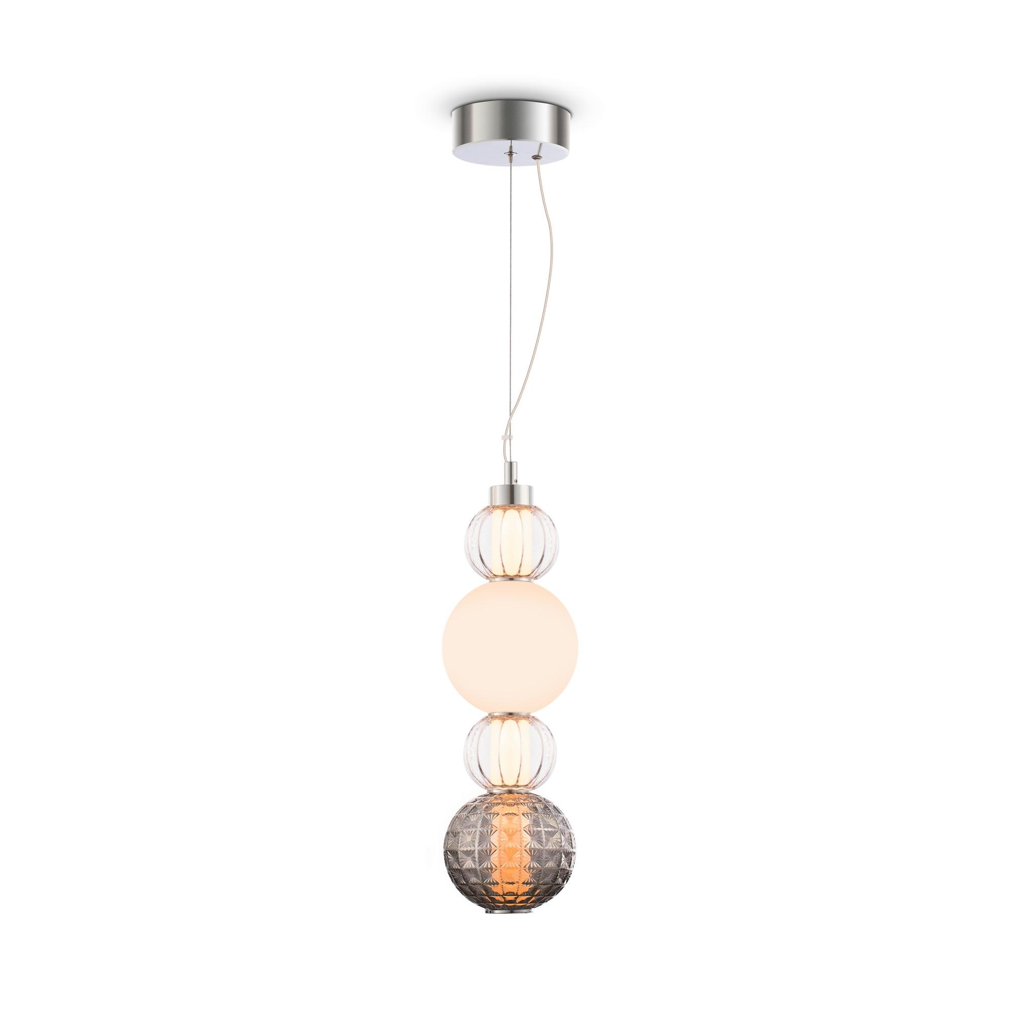Penedelleuchte Collar Chromfarben max.17 Watt - Chromfarben/Transparent, Trend, Glas/Kunststoff (14.7/45cm) - MAYTONI