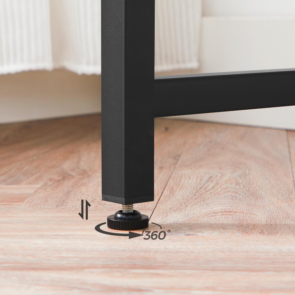 COMPUTERTISCH COMPUTER DESK - Schwarz/Grau, MODERN, Holzwerkstoff/Metall (100/50/75,5cm) - MID.YOU