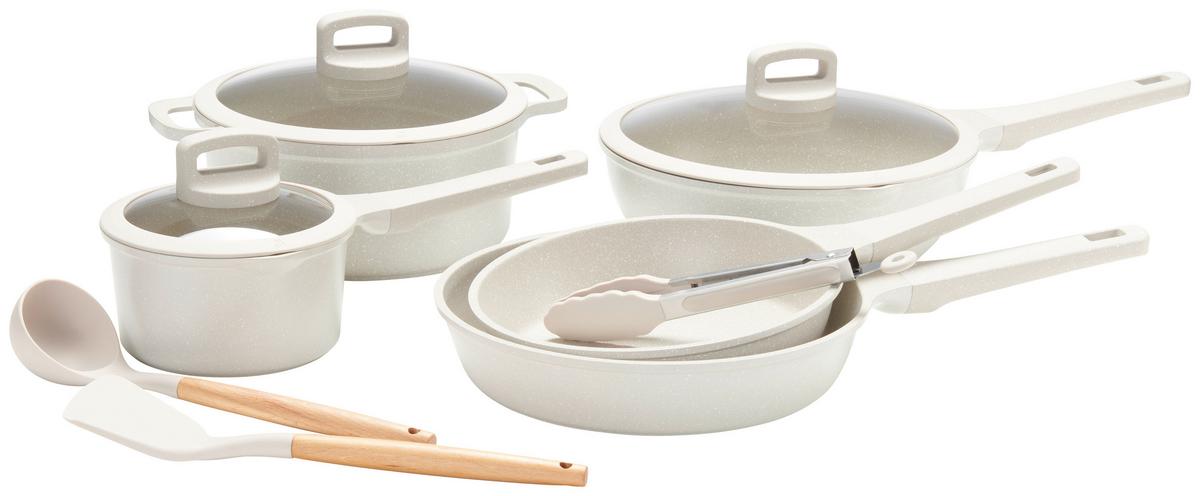 ZESTAW GARNKÓW SAHARA - beżowy/przejrzysty, Basics, tworzywo sztuczne/metal - Homeware Profession.