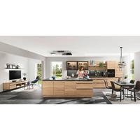 Einbauküche Structura in Schwarz/Eichefarben - Eichefarben/Schwarz, MODERN, Holzwerkstoff - Nobilia