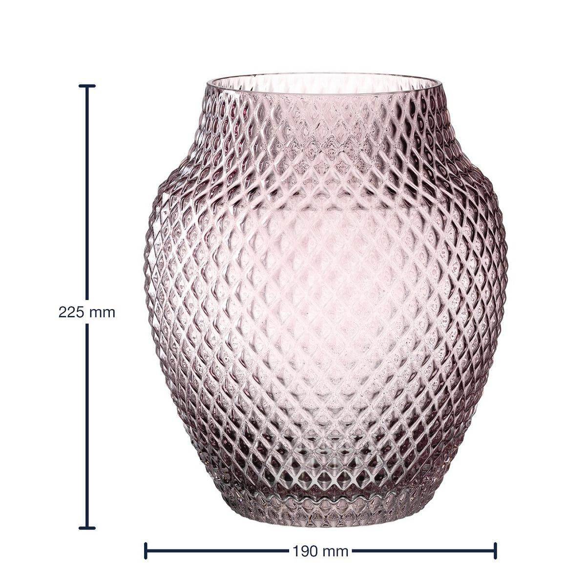 Vase Violett - Violett, Basics, Glas (20/23cm) - Leonardo