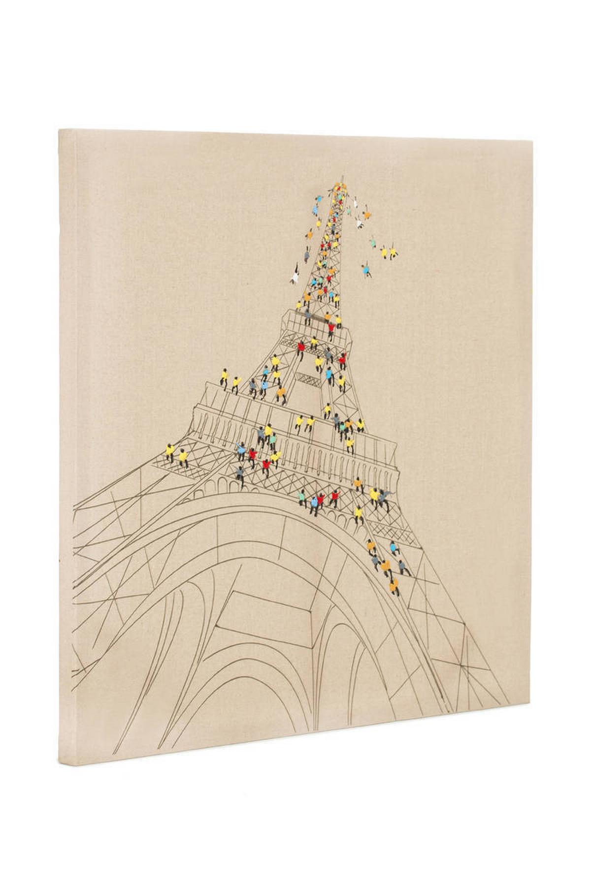 ÖLGEMÄLDE ÖL-WANDBILD TRIP TO PARIS - Multicolor, Trend, Holz/Kunststoff (80/80cm) - Kayoom