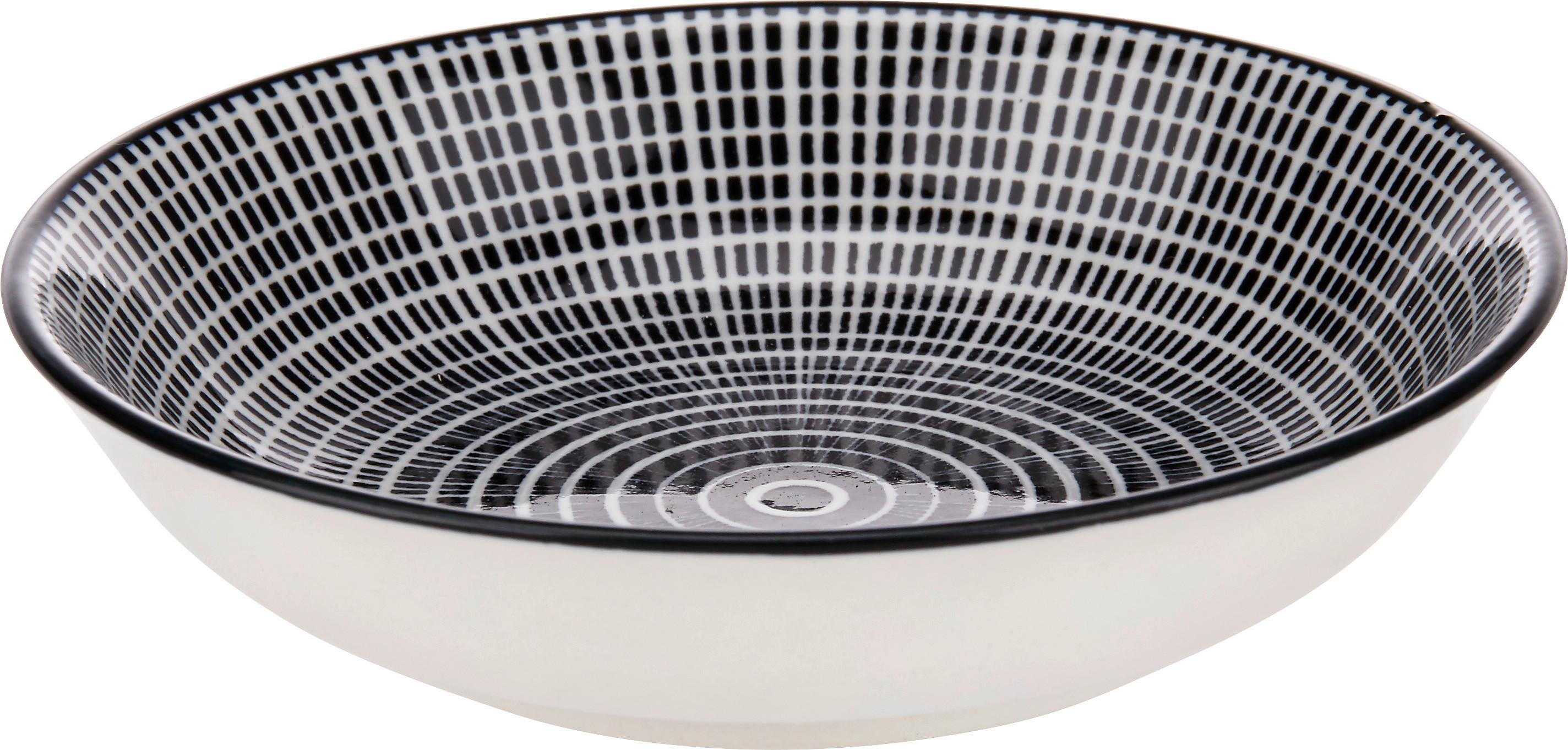 Schale Shiva diverse Designs - Weiss/Schwarz, Lifestyle, Keramik (9,5/2cm) - Modern Living