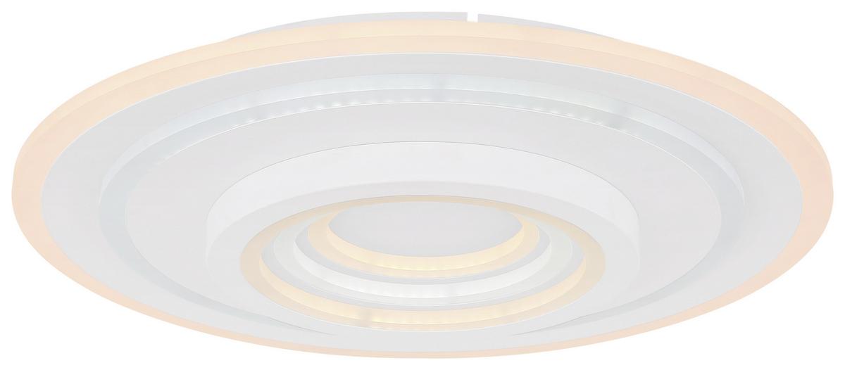LED-DECKENLEUCHTE 48534-50 BAFUR - Weiss, Design, Kunststoff/Metall (49,5/7cm) - Globo