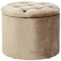 Tabure Hennes - rjavosiva, Trendi, tekstil/leseni material (50/40cm) - Mömax