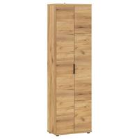 GARDEROBENSCHRANK GW-FREMONT - Eichefarben/Schwarz, KONVENTIONELL, Holzwerkstoff/Metall (59/199/34cm) - Germania