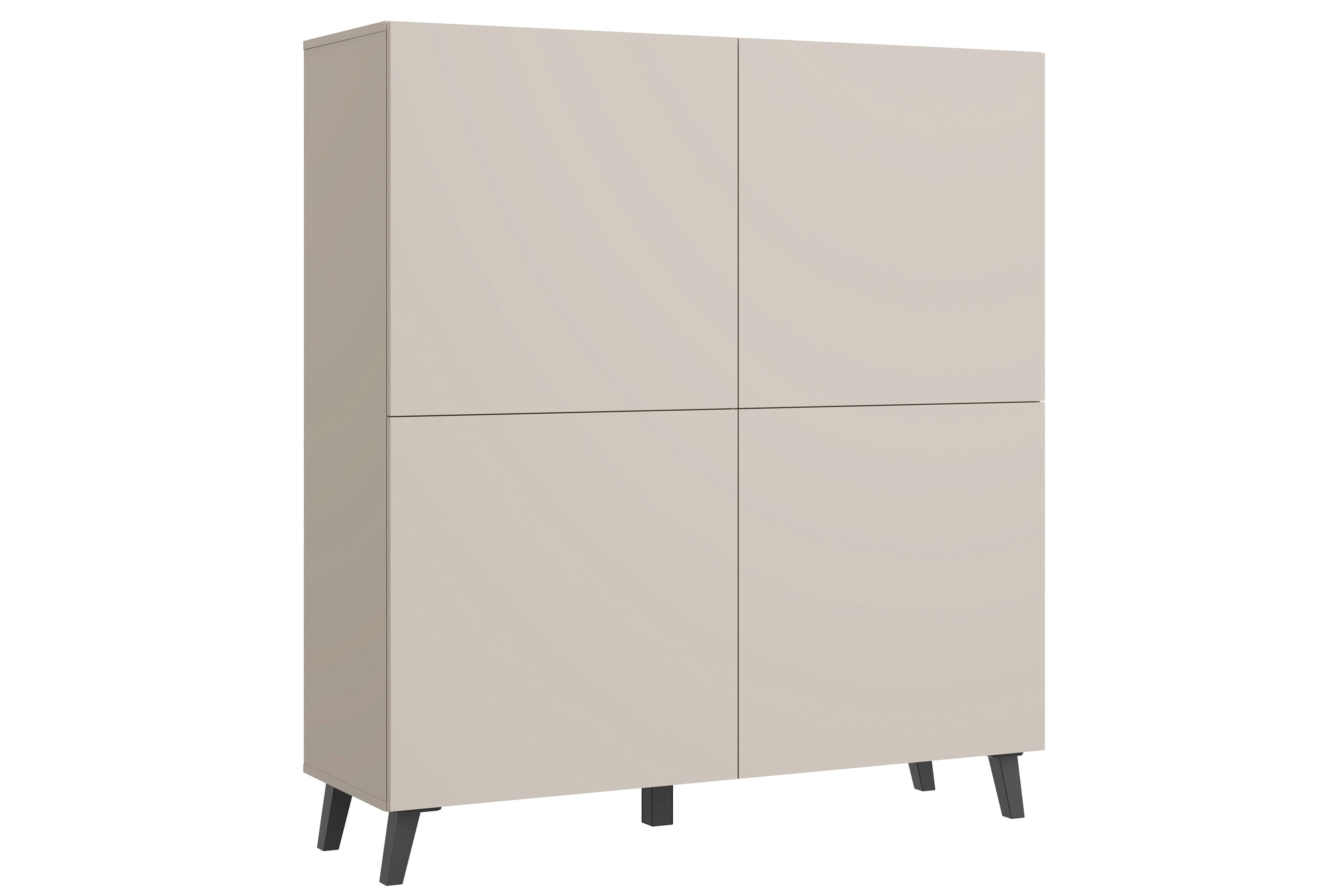 Highboard Highboard Phuket 120 - Kaschmir/Beige, Design, Holzwerkstoff/Kunststoff (120/128/39cm) - P & B