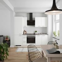 Küchenleerblock Touch High o. Geräte Weiß - Edelstahlfarben/Weiß, MODERN, Holzwerkstoff/Metall (240cm) - Nobilia