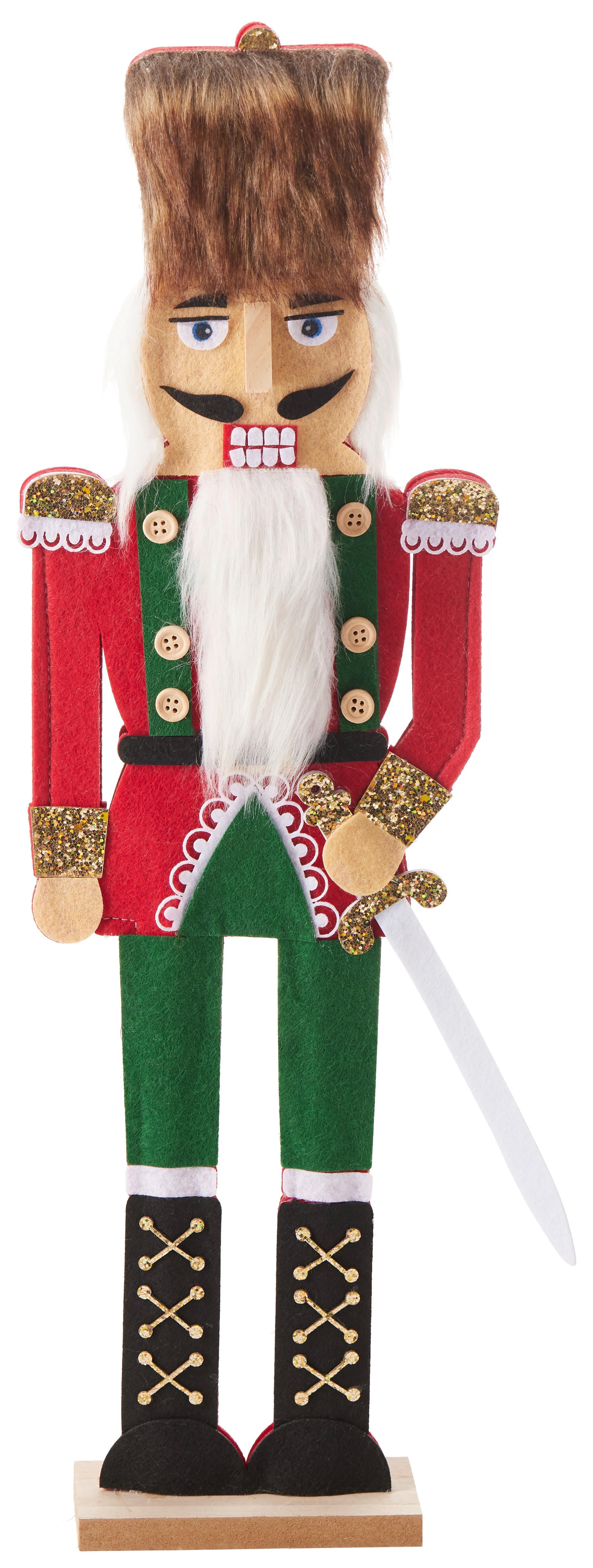 Diótörő Figura Reydar - piros/zöld, Konventionell, faalapú anyag/textil (20/54/6cm) - Modern Living