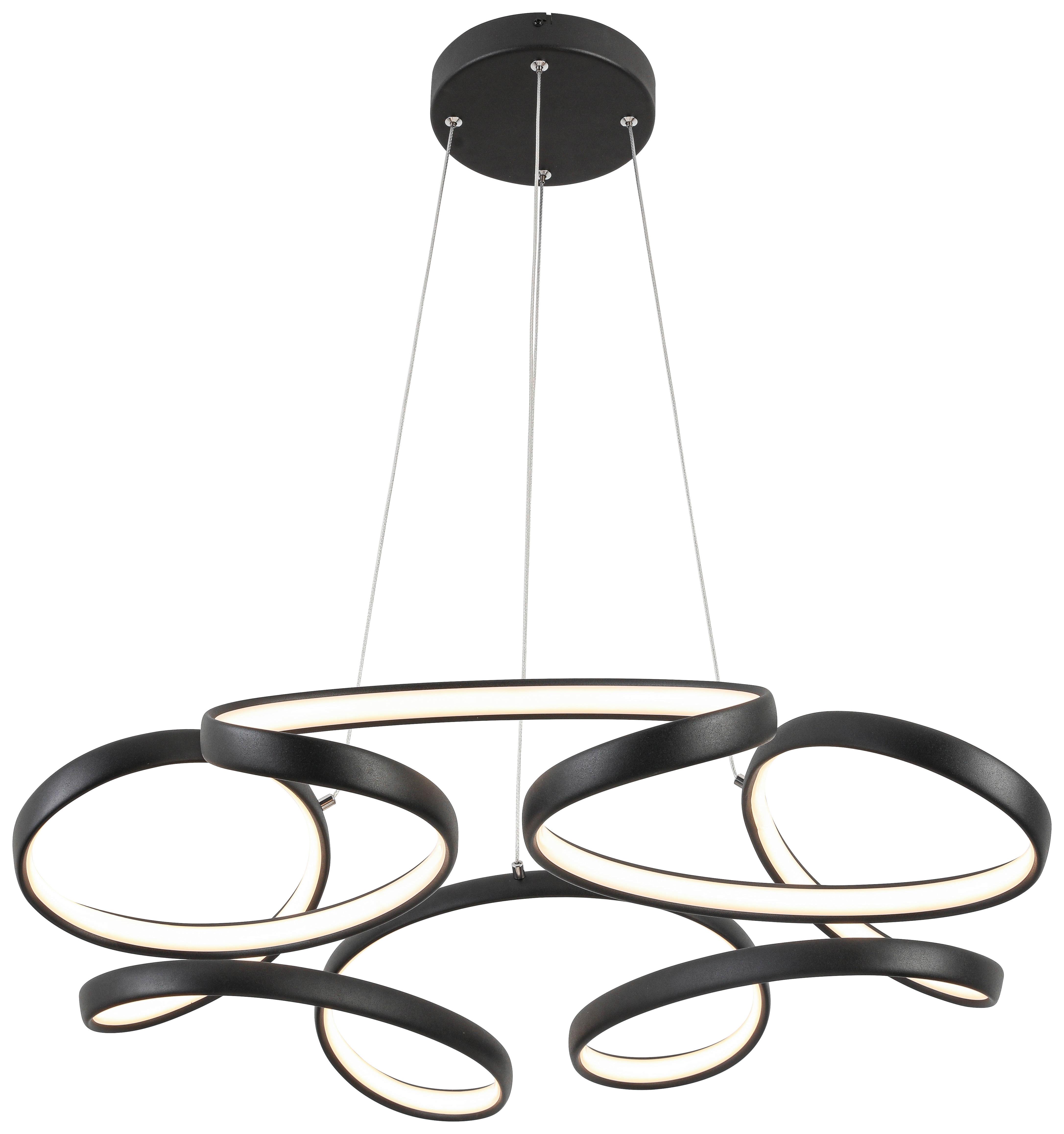 LED-HÄNGLAMPA CRONO -AKT- - svart, Romantik / Lanthus, metall/plast (70/70/120cm) - Premium Living