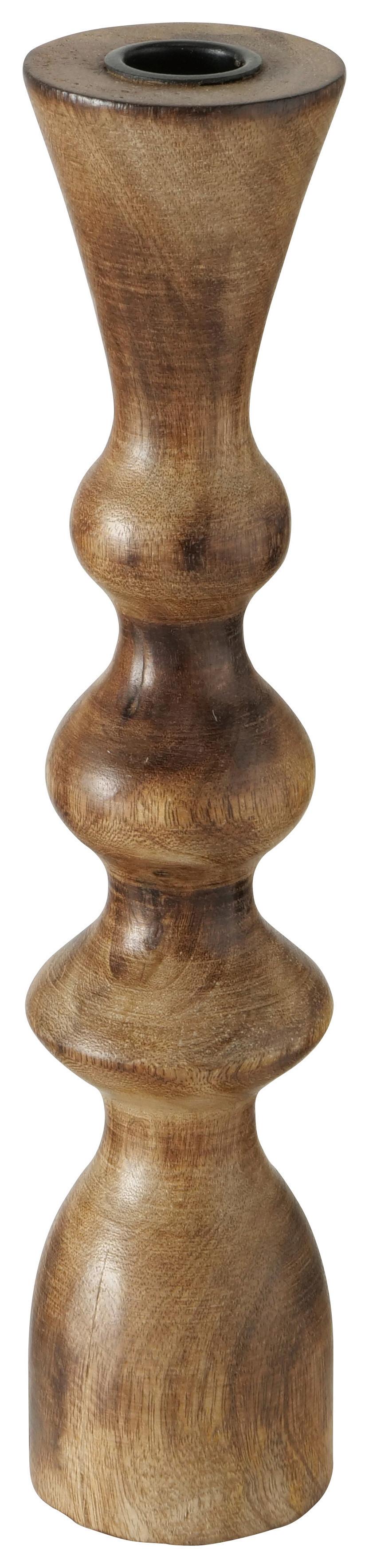 Kerzenhalter Caconda II aus Mangoholz - Naturfarben, LIFESTYLE, Holz (8/30/8cm) - Premium Living