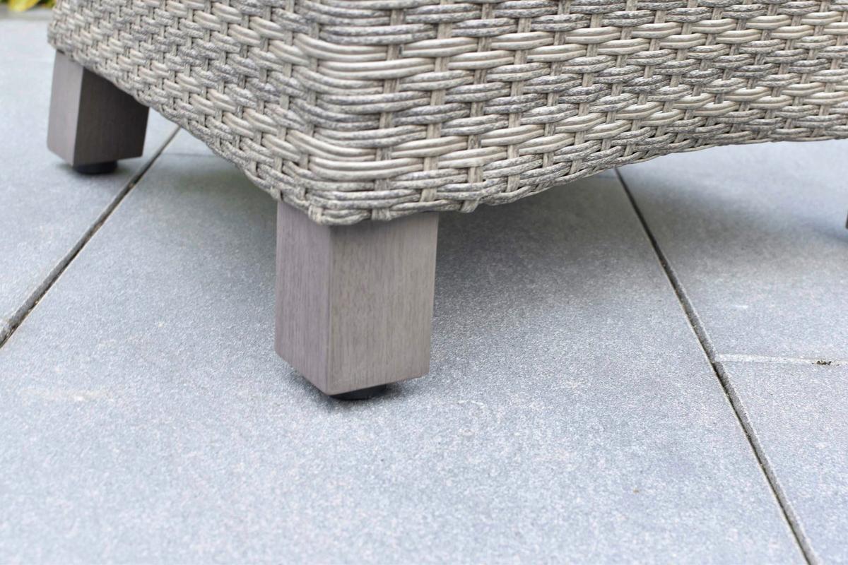 Gartentischgruppe Toskana 9-tlg. Grau - Grau, KONVENTIONELL, Holz/Kunststoff - Gardenson
