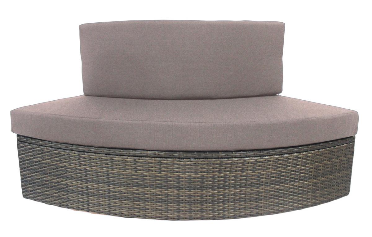 Whirlpool Netspa Octopus ca. 290 cm mit Umrandung+5 Möbel - Schwarz, Basics, Leder/Kunststoff (290/73cm)