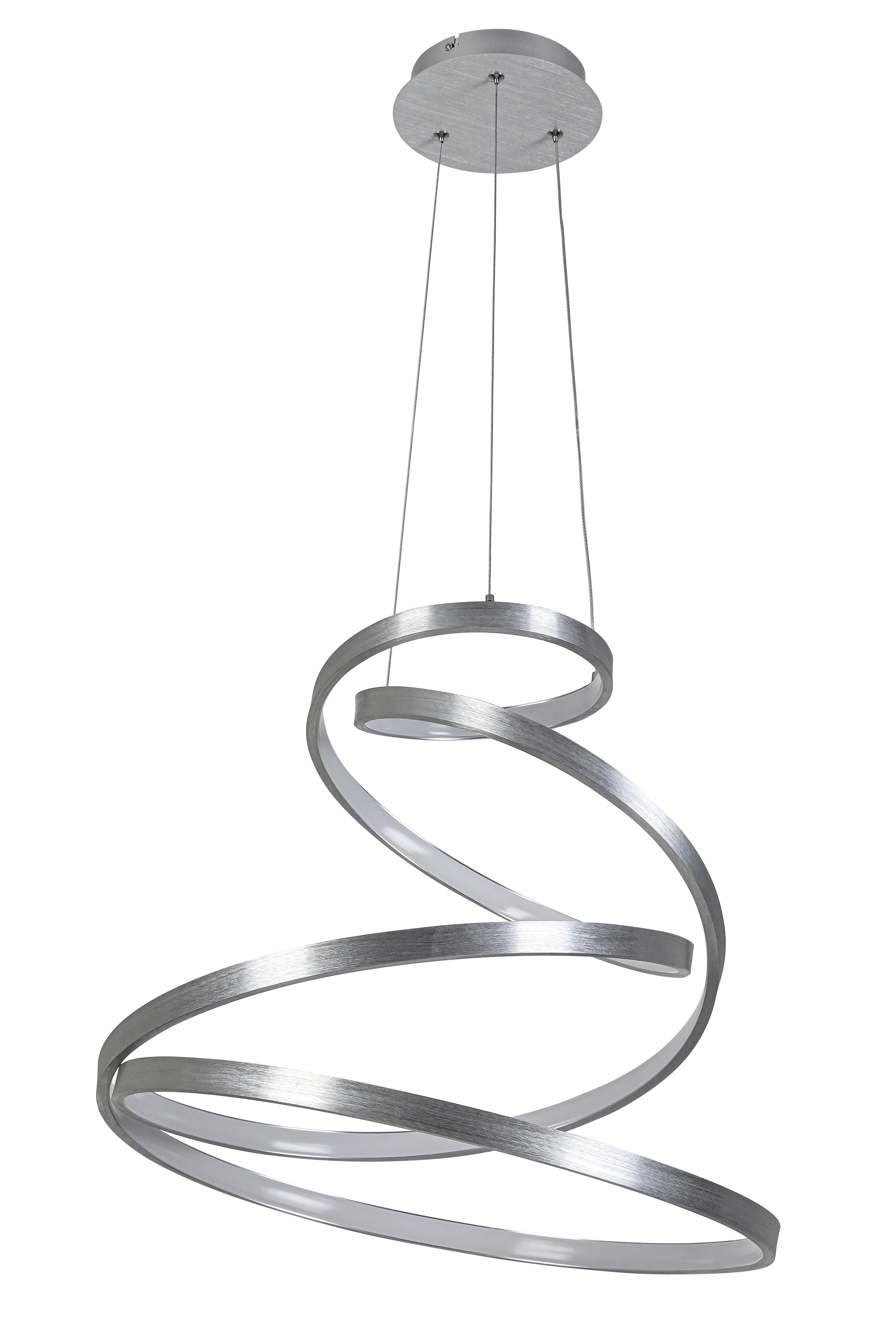 LED-HÄNGLAMPA SILVI - silver, Modern, metall/plast (50/50/120cm) - Mömax