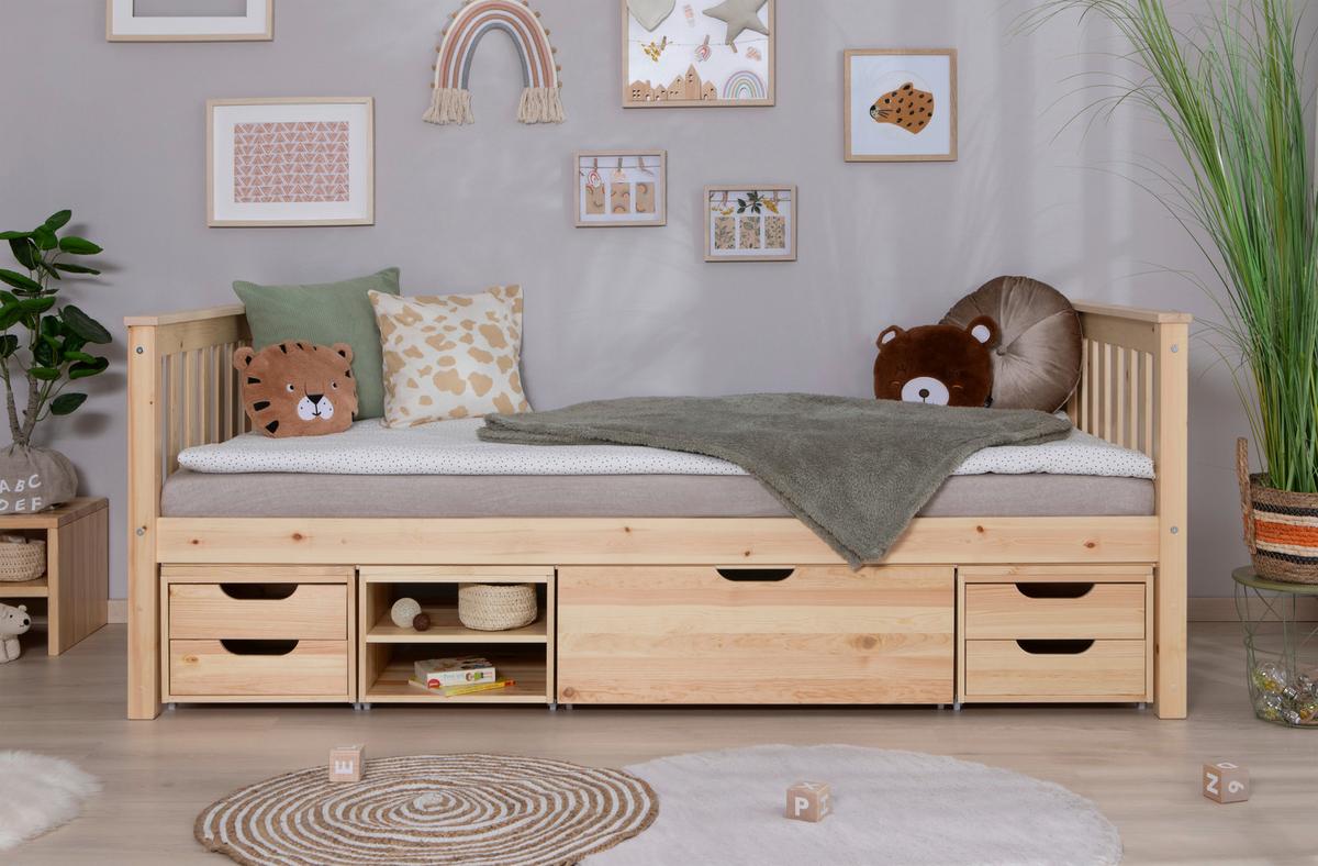 Etagenbett Holz Sammy ca. 90x200 cm - Naturfarben, MODERN, Holz (90/200cm) - MID.YOU