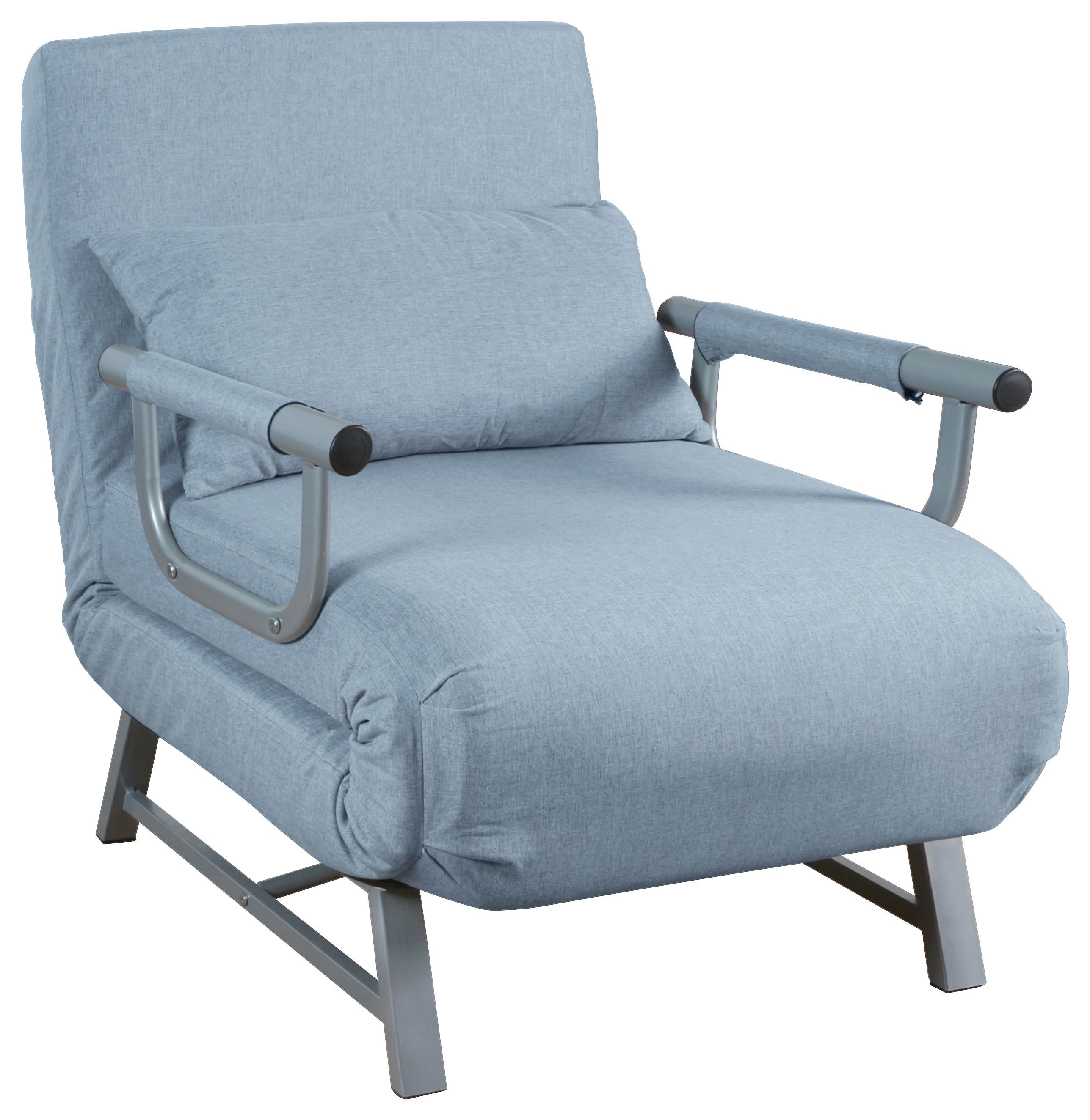 Fotelj S Funkcijo Ležišča Kolino, Modra - modra/siva, Moderno, kovina/tekstil (64/95/78cm) - MID.YOU