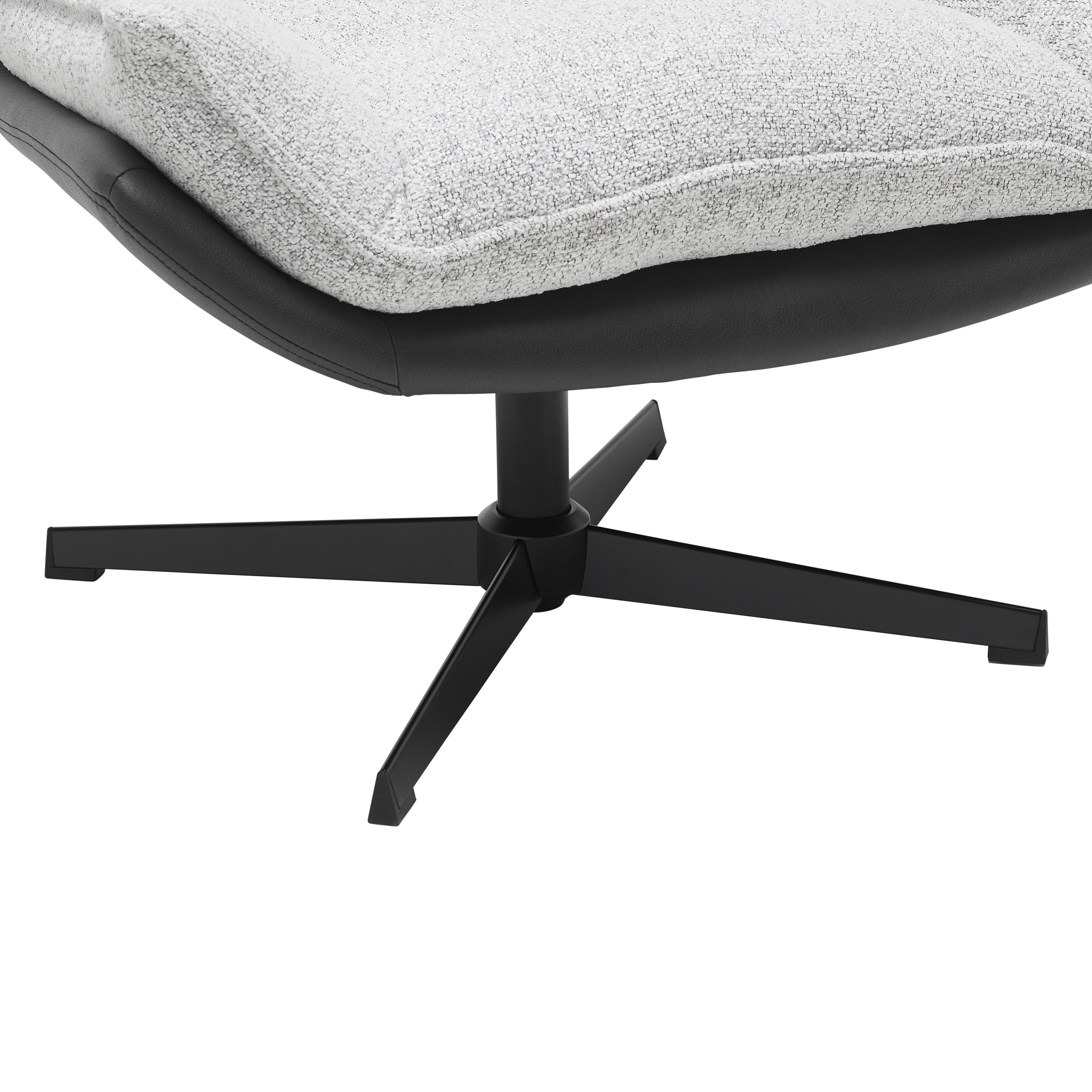 FÅTÖLJ AUDREY - svart/cremefärgad, Modern, metall/trä (82/104/89cm) - Mömax