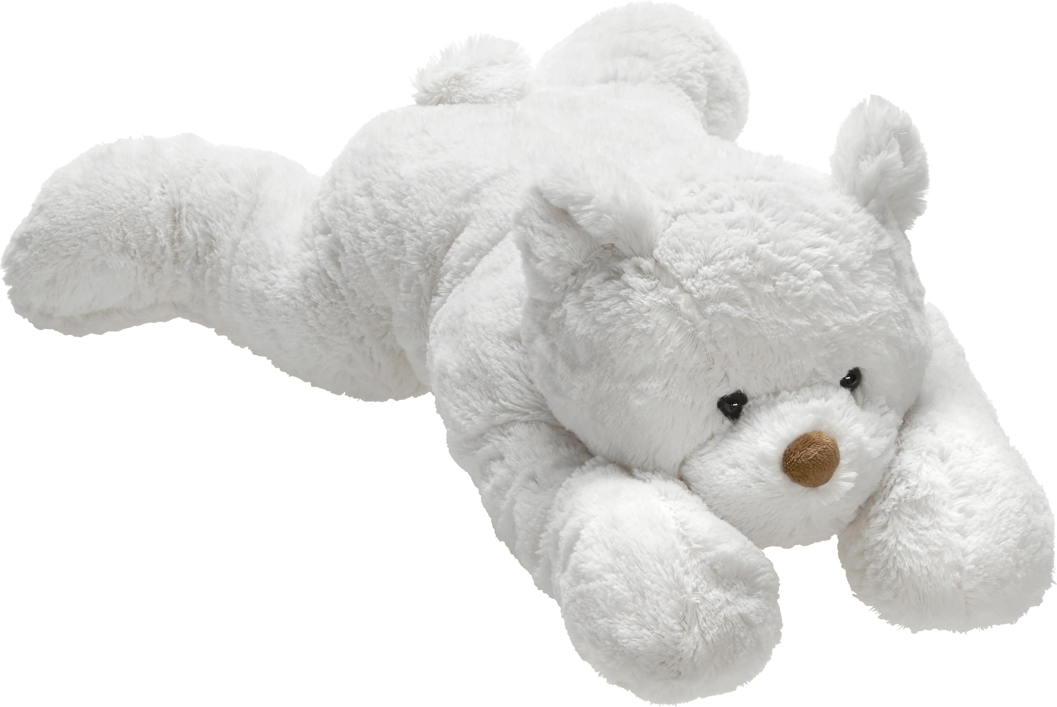 Plüschtier Knut in Weiss ca. 75cm - Weiss, Textil (75cm) - Modern Living