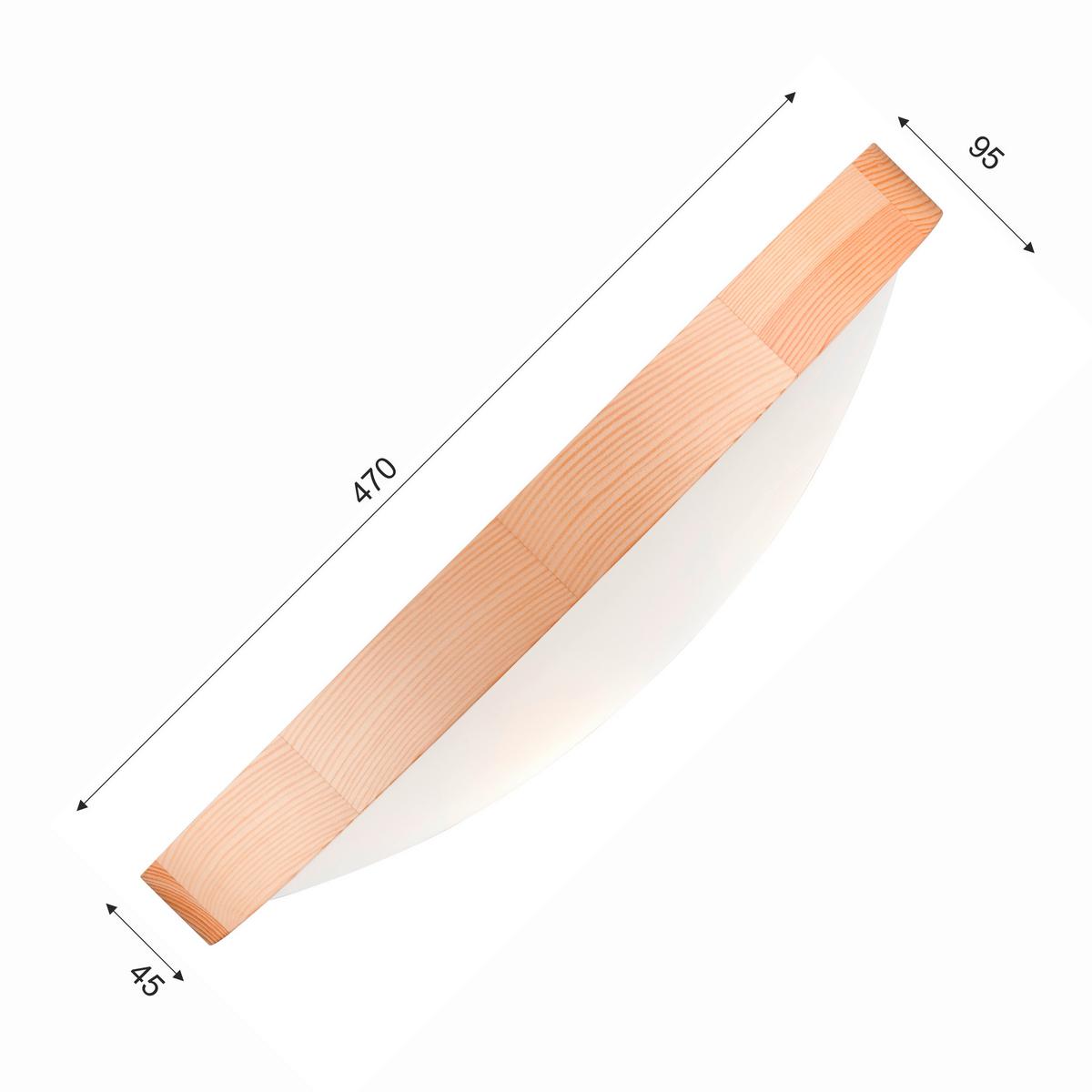 Deckenleuchte Anello max. 15 Watt - Kieferfarben, Natur, Holz (47/47/8cm)