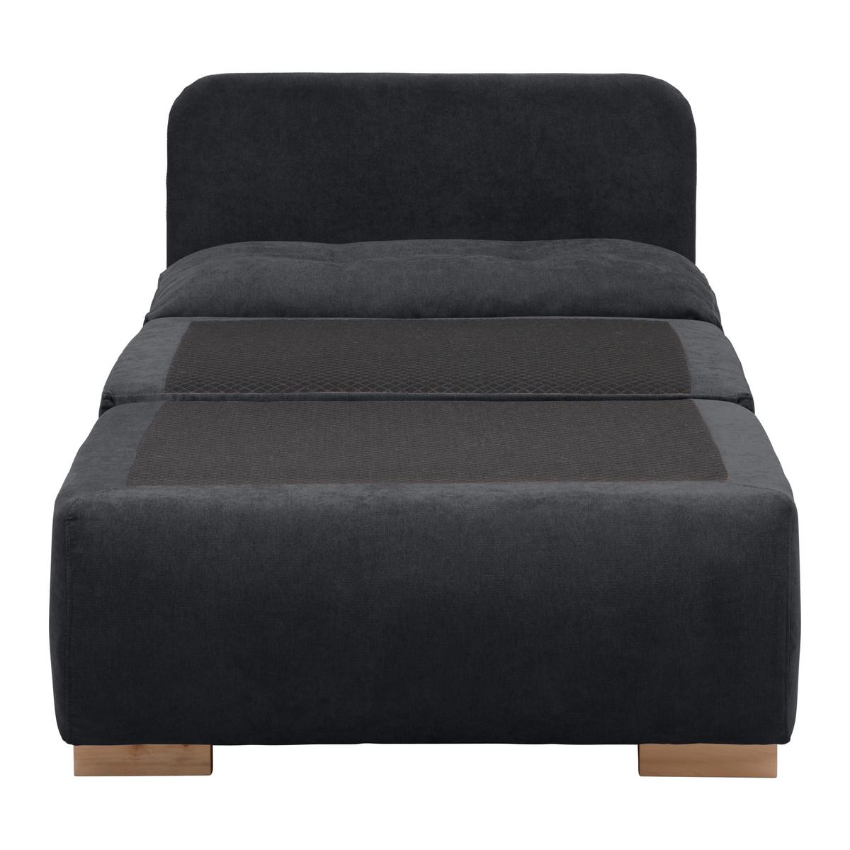 Schlafsessel Modena in Schwarz - Schwarz/Naturfarben, Kunststoff/Textil (89/88/90cm) - Mömax