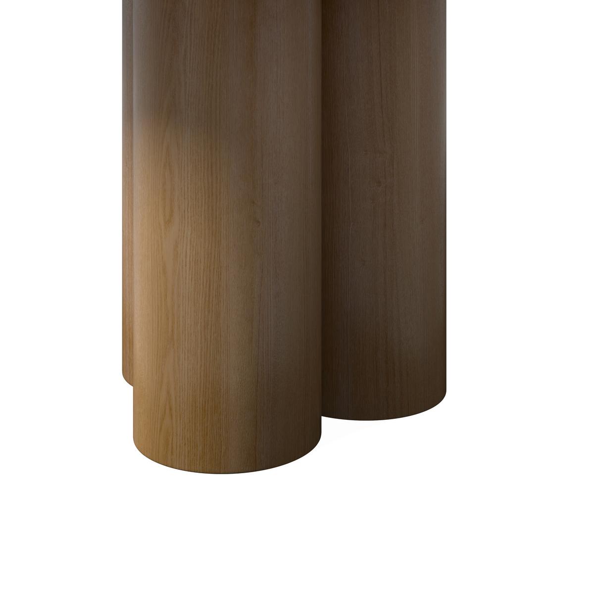 Jedilna Miza Kiano, Naravne Barve, Porcelan, Ø 130cm - krem barve/naravne barve, Moderno, leseni material/les (130/75cm) - Bessagi Home