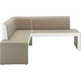 Kotna Klop Emmy Desna - odtenki umazano rjave/bela, Moderno, les (161/88/200cm) - Modern Living