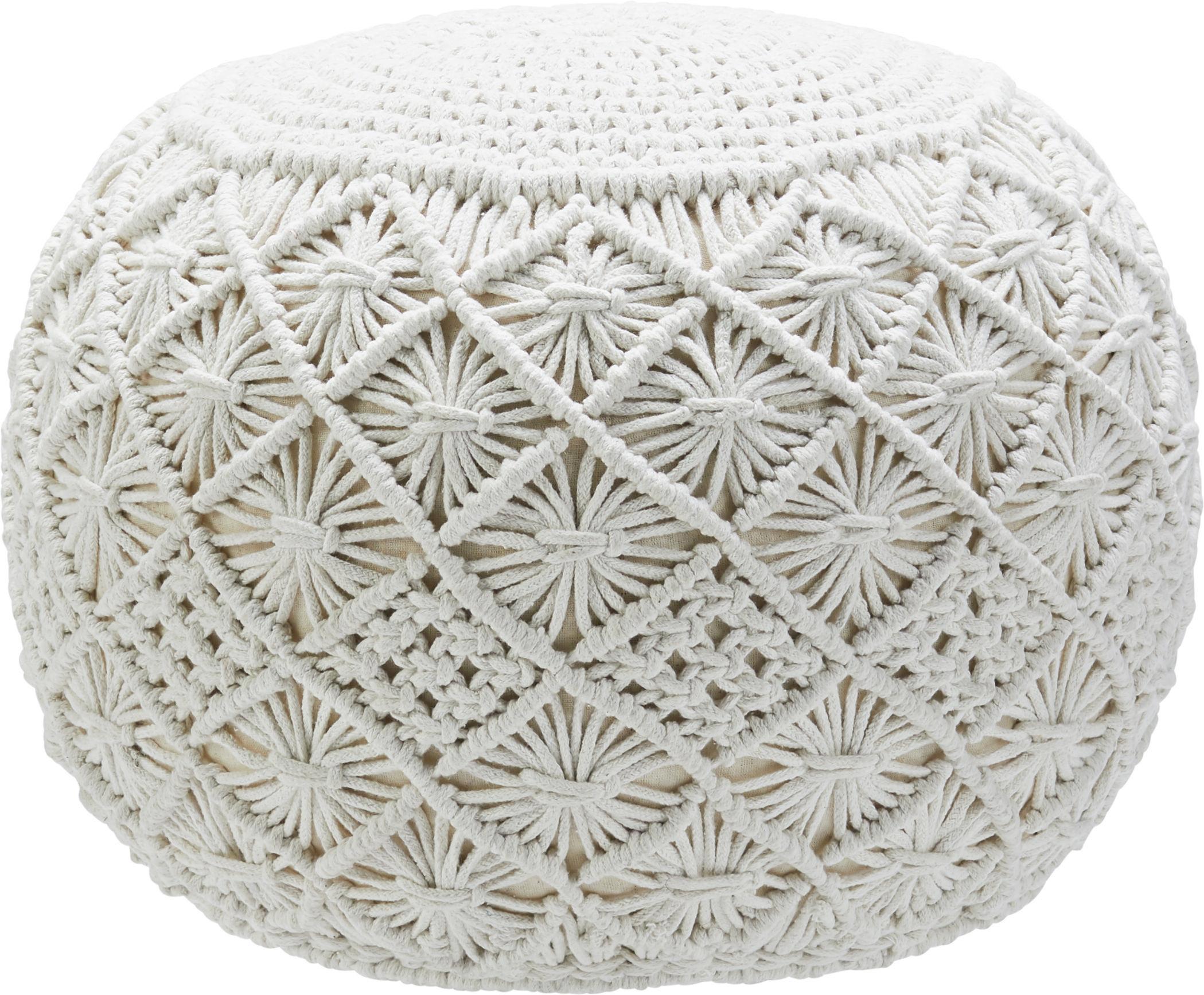 Pouf Julie Naturfarben 50x35x50cm - Naturfarben, Textil (50/35/50cm) - Zandiara