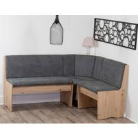 Eckbank Duisburg Grau/Eiche Artisan - Eiche Artisan/Grau, KONVENTIONELL, Holzwerkstoff/Textil (165/89/125cm) - P & B