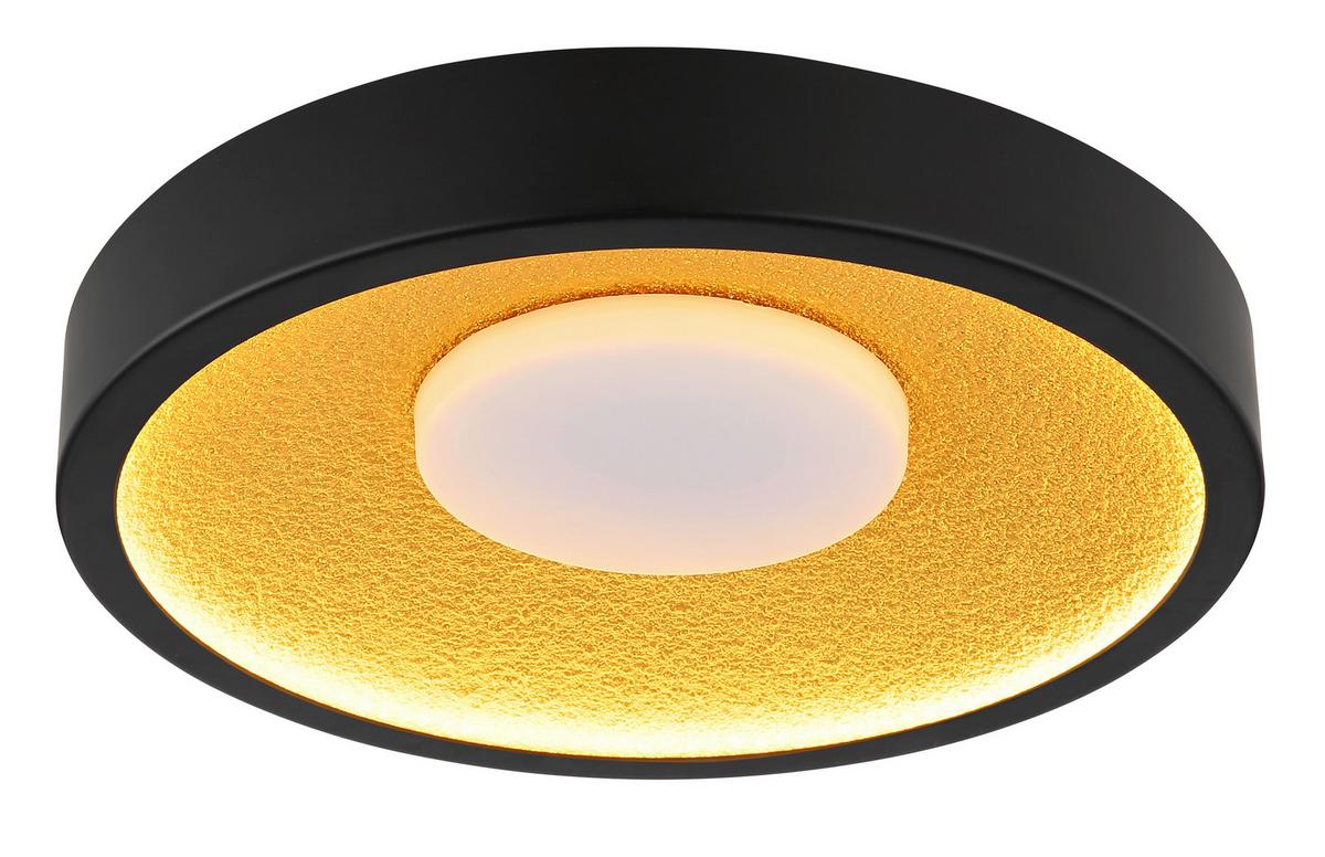 Led Stropna Svjetiljka Woki - bijela/zlatne boje, Design, metal/plastika (40/8,7cm) - Globo