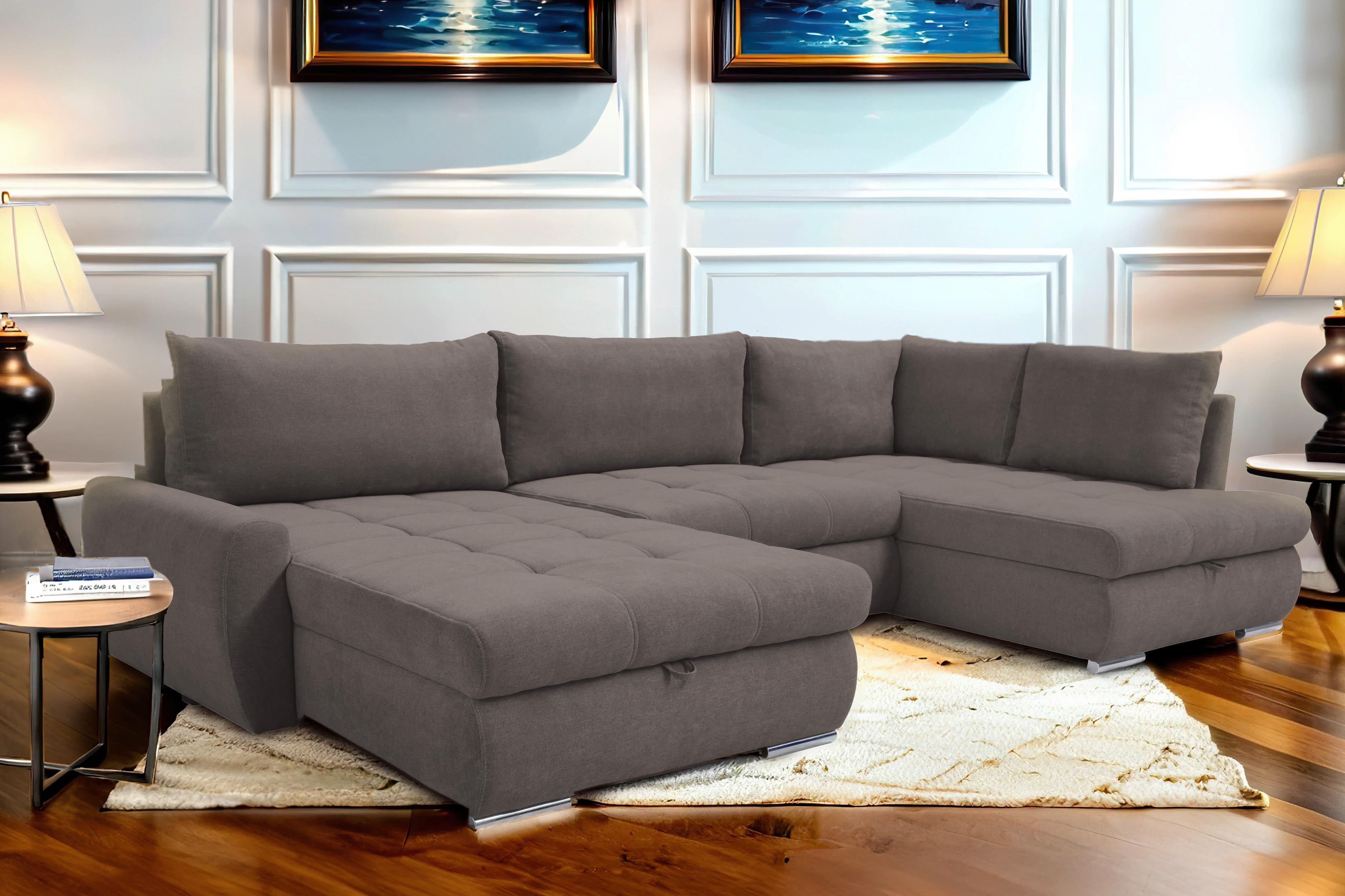 Coltar CANION - gri-maro, Design, textil (174/322/173cm) - Modern Living