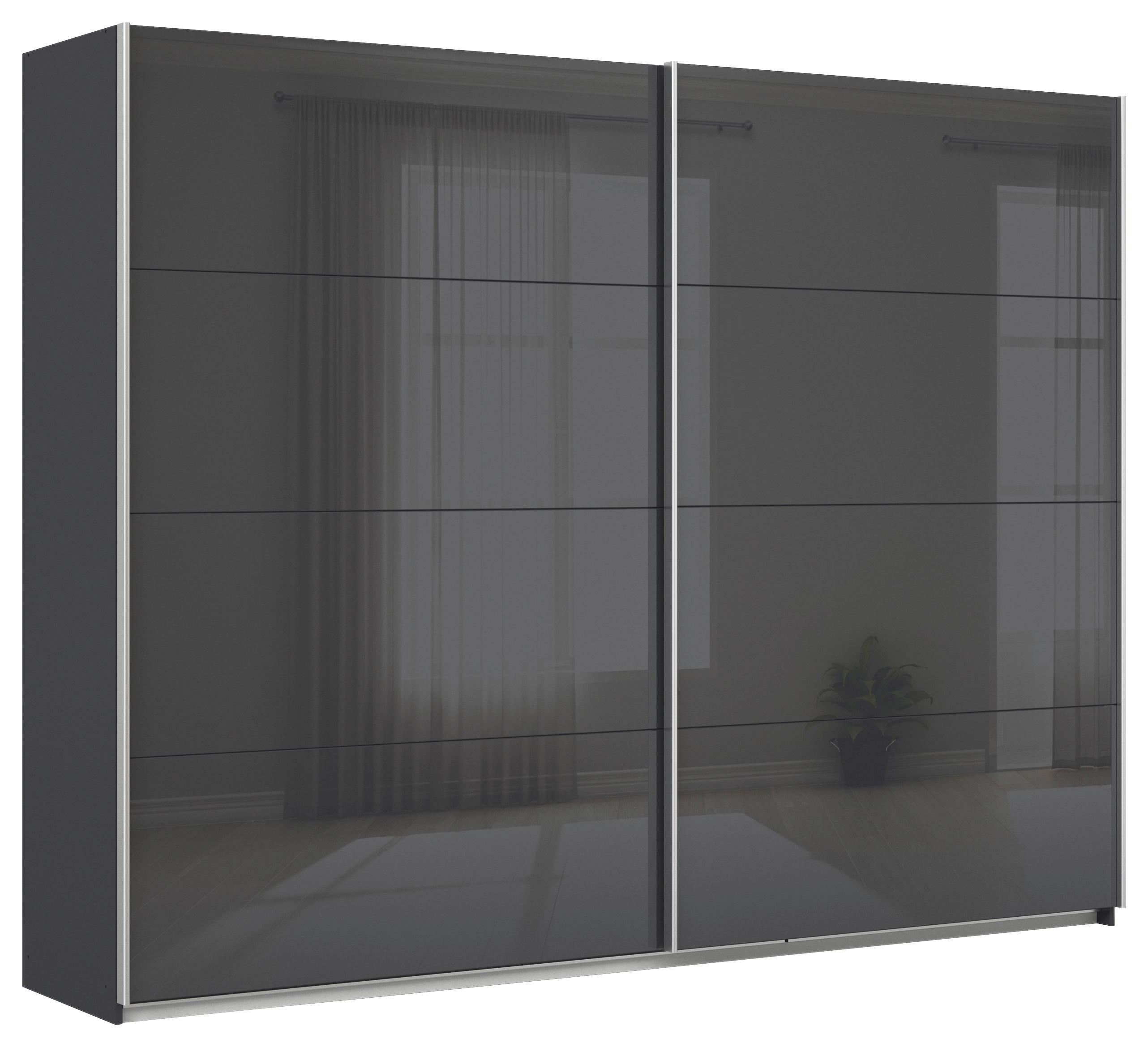 Ormar S Kliznim Vratima Feldkirch - antracit visoki sjaj/antracit, Moderno, staklo/drvni materijal (271/210/62cm) - Modern Living