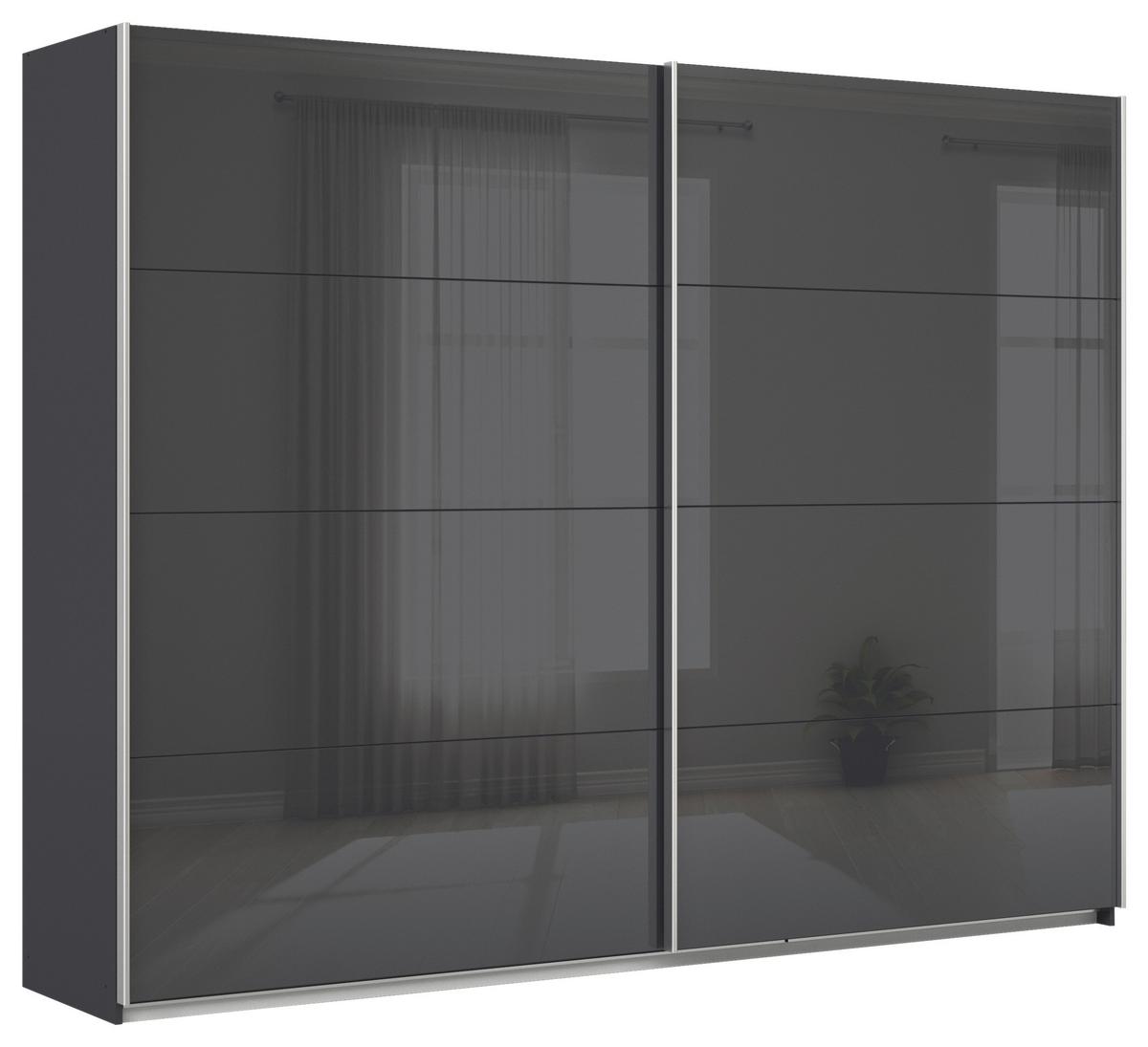 DULAP USI CULISANTE FELDKIRCH - antracit/antracit lucios intens, Modern, sticlă/material pe bază de lemn (271/210/62cm)