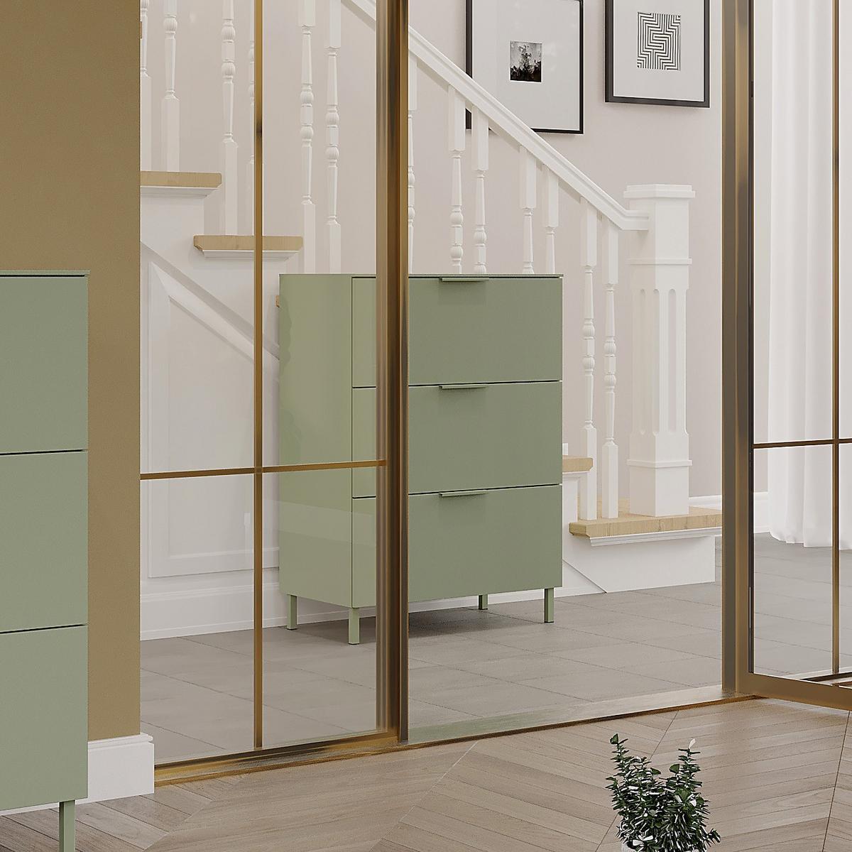 Kommode Gw-Savoca - Grün, Modern, Holzwerkstoff/Metall (68/98/40cm) - Mömax