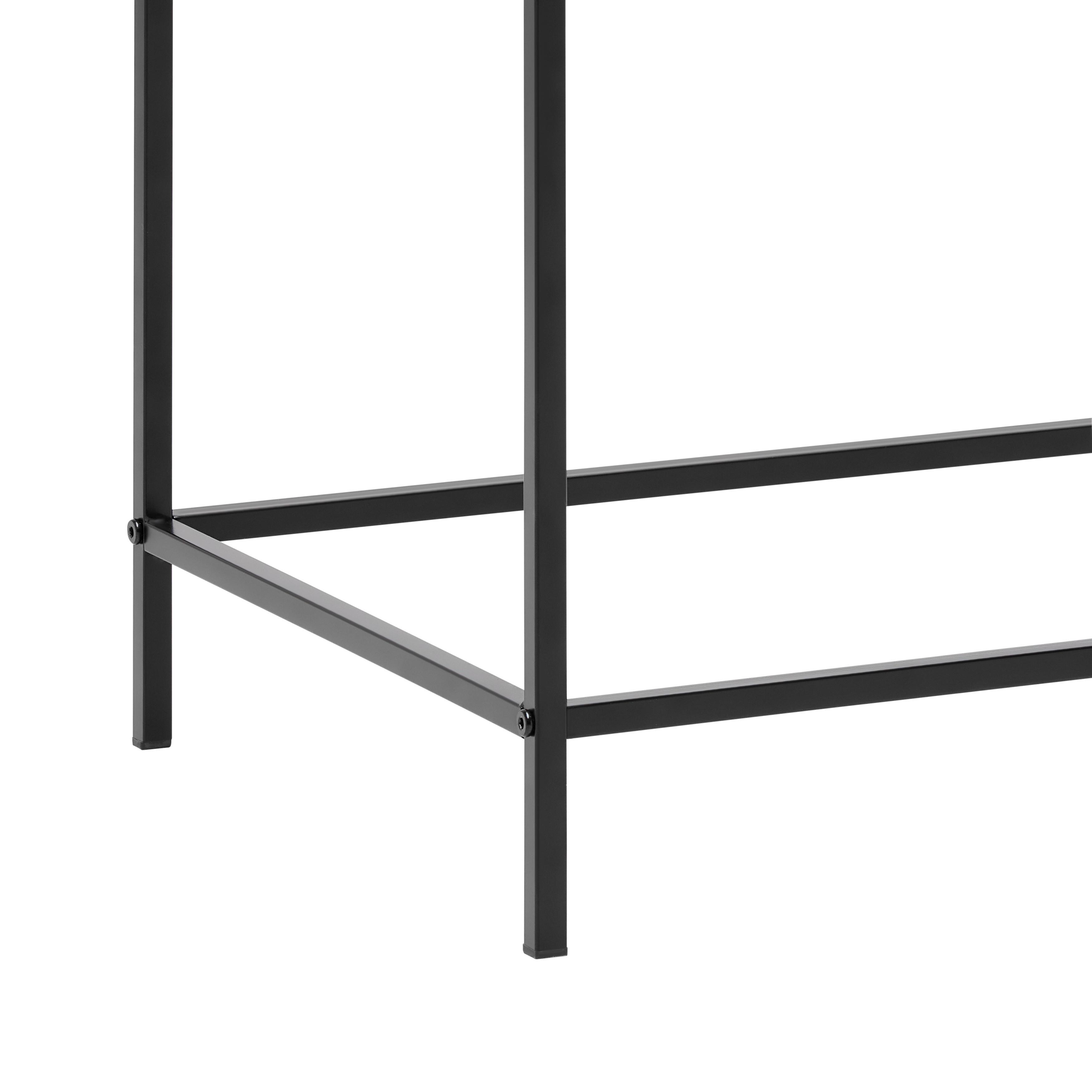 SOFFBORD LEON - svart/transparent, Modern, metall/glas (80/40/40cm) - Mömax