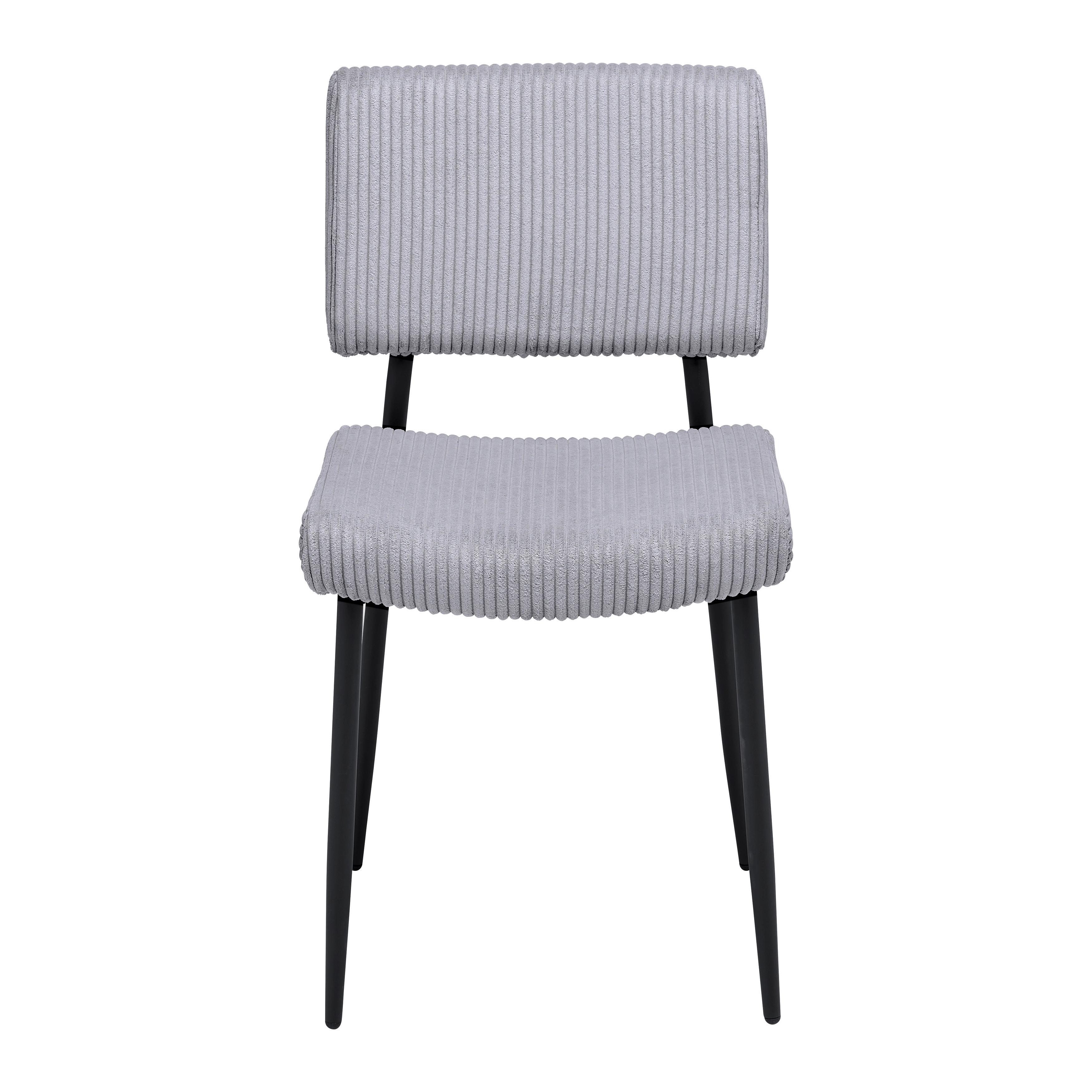 STOL ELIA - grå/svart, Modern, metall/trä (56/85/47cm) - Bessagi Home