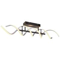 LAMPA SUFITOWA LED 641810205 SEQUENCE - czarny/kolor aluminiowy, Design, metal (90/14,5/20,5cm) - Trio Leuchten