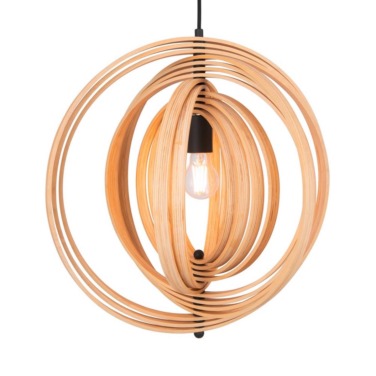 Viseča Nihalna Svetilka Roots - črna/bež, Moderno, kovina/les (50/62,5cm) - MAYTONI