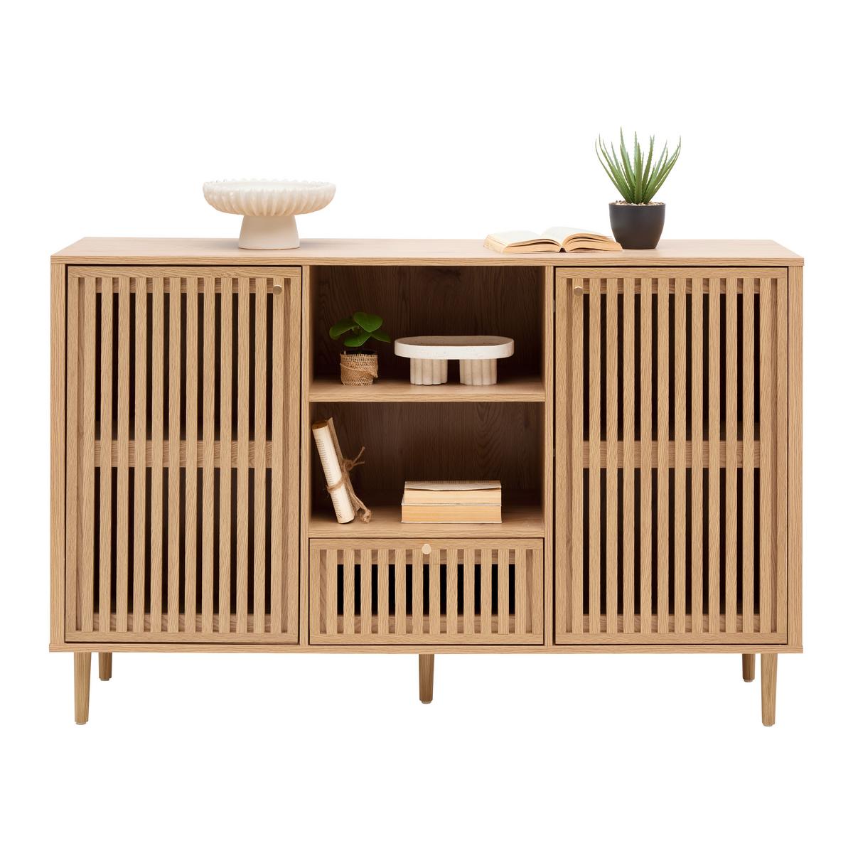 Sideboard Barcelona -Exklusiv- - Goldfarben/Naturfarben, Lifestyle, Holzwerkstoff/Papier (142,8/90/40cm) - Mömax
