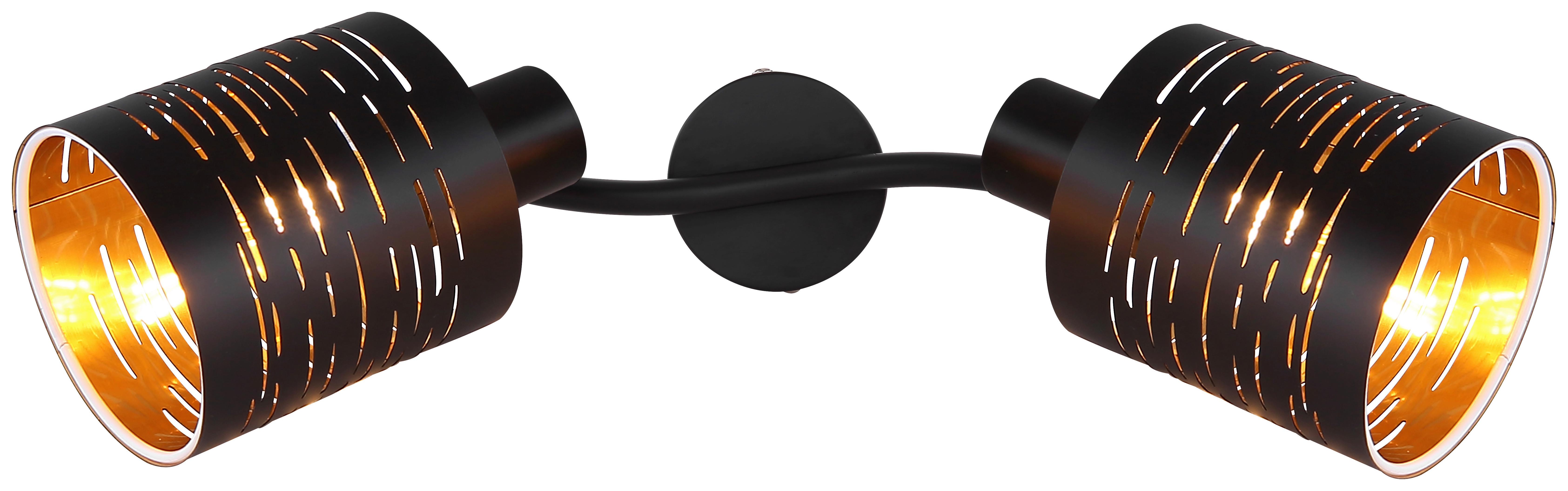 Reflektor 15342-2 Tunno - zlate barve/črna, Design, kovina/umetna masa (29,6/10/16cm) - Globo