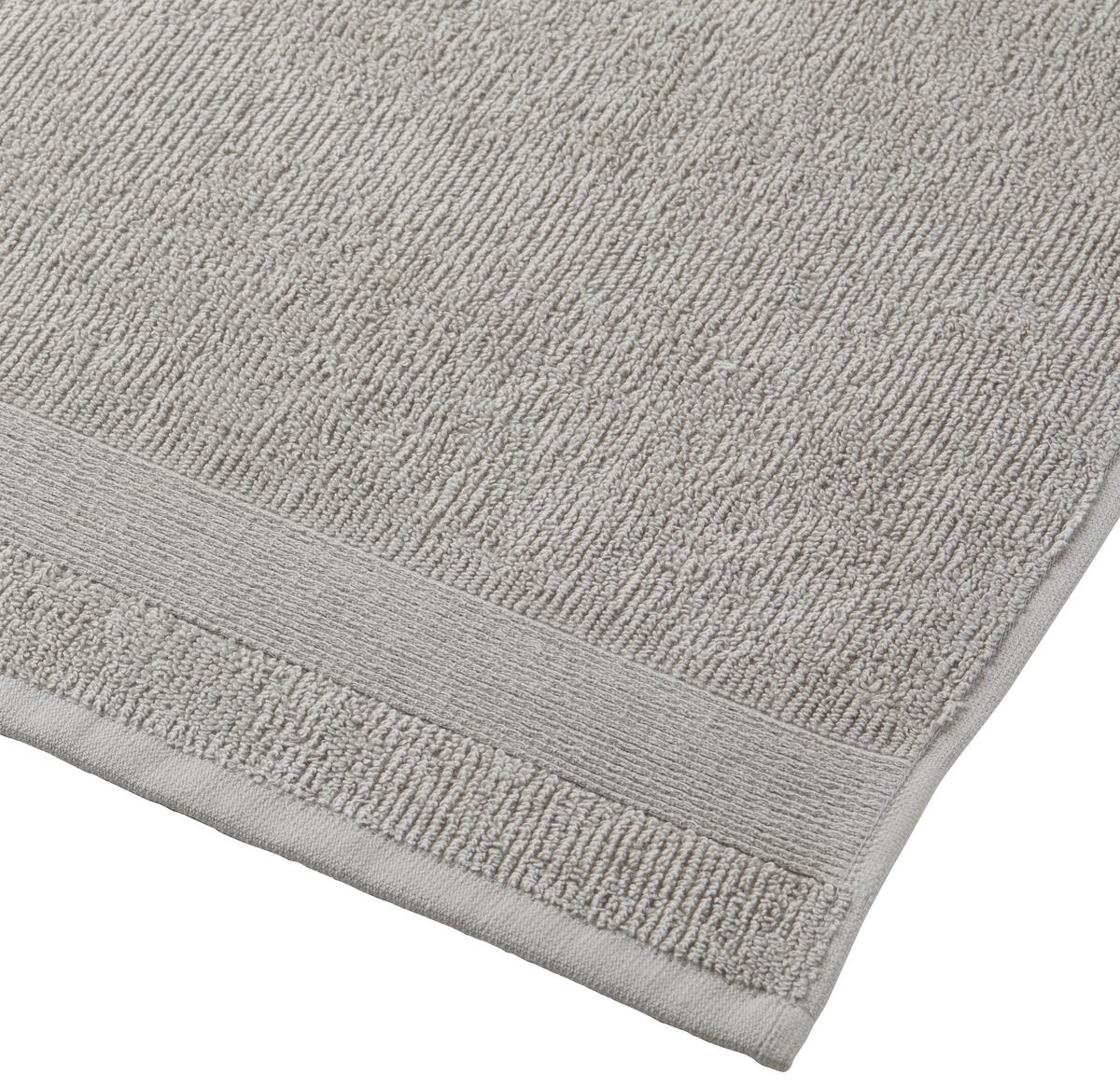 Gästetuch Bio Hanna in Grau ca. 30x50cm - Grau, Natur, Textil (30/50cm) - ecoTree