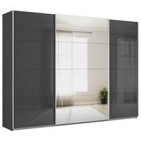 Ormar S Kliznim Vratima Feldkirch - srebrne boje/antracit visoki sjaj, Moderno, staklo/drvni materijal (315/229/62cm) - Modern Living