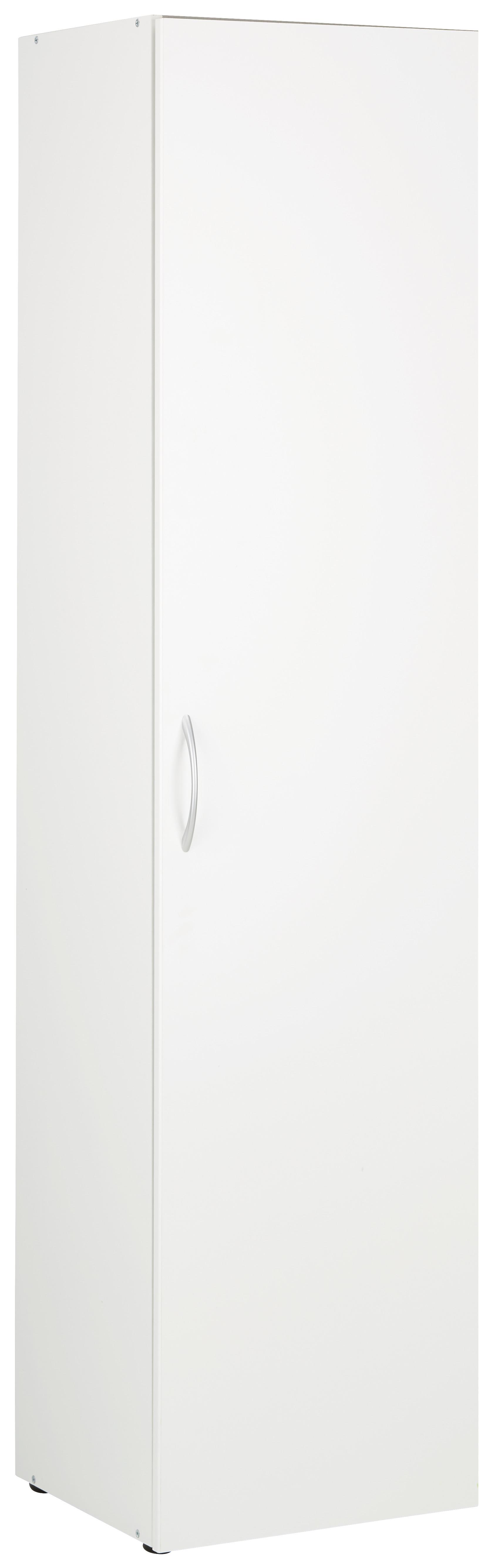 Mehrzweckschrank in Weiss - Weiss/Alufarben, Konventionell, Holzwerkstoff/Kunststoff (40/185/40cm) - Mömax