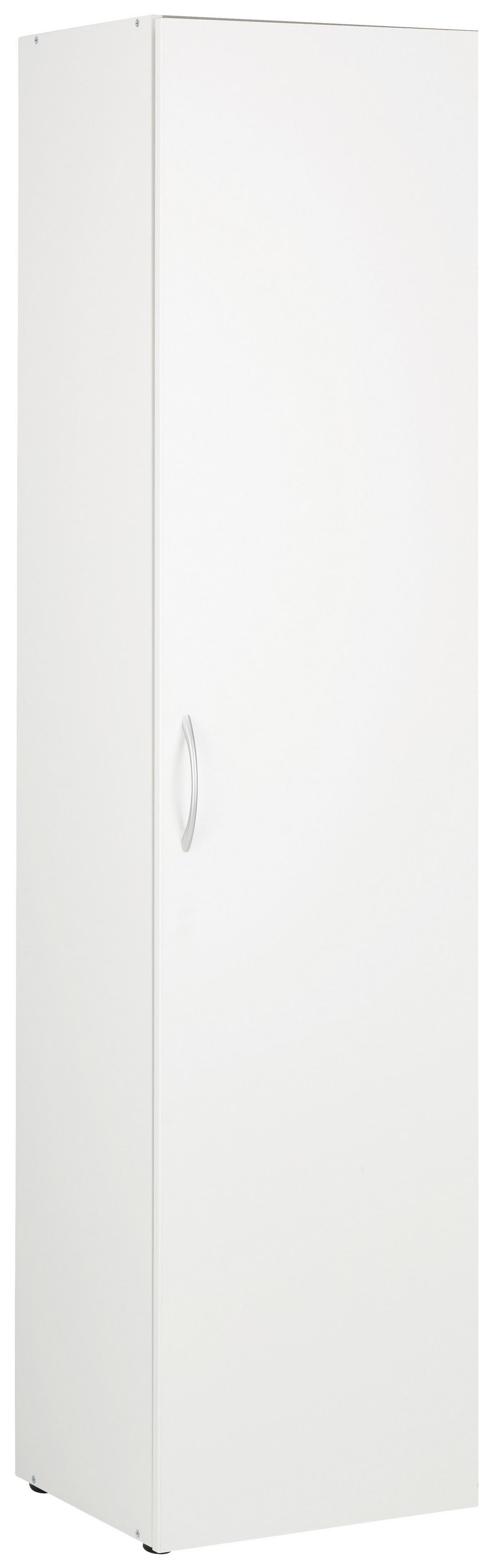 Mehrzweckschrank in Weiss - Weiss/Alufarben, Konventionell, Holzwerkstoff/Kunststoff (40/185/40cm) - Mömax