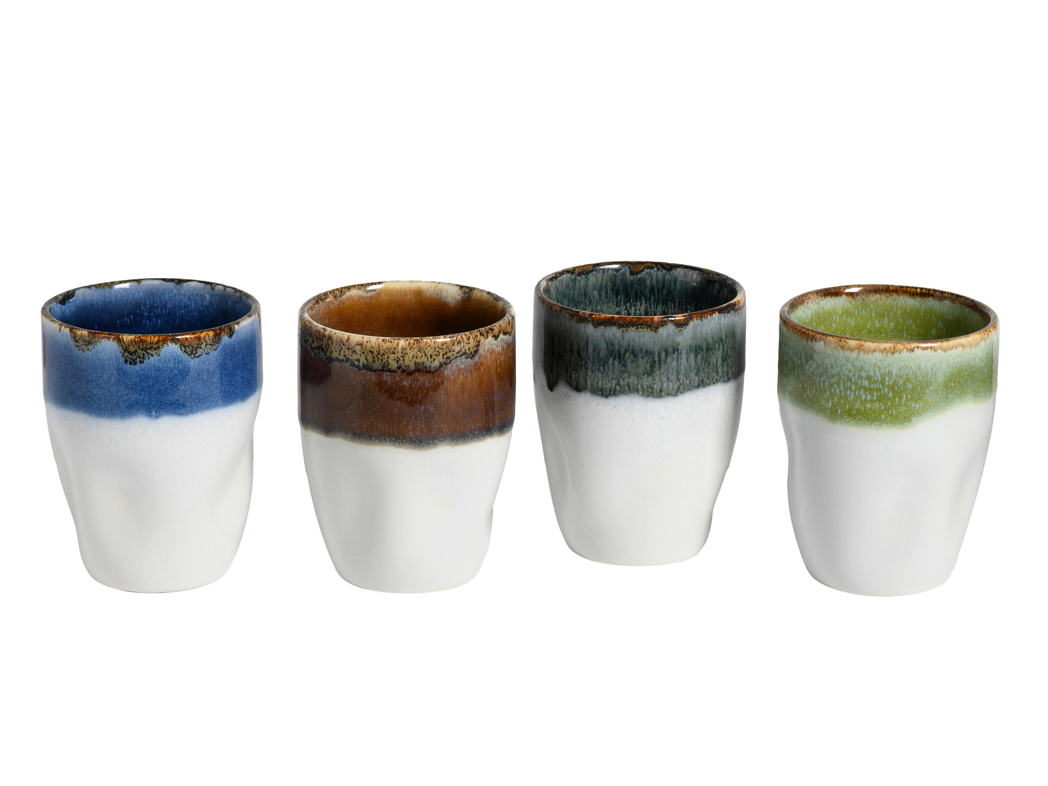 Set Skodelic Squeezy Cascade, 4-Delni - večbarvno, Basics, keramika (300ml) - Creatable