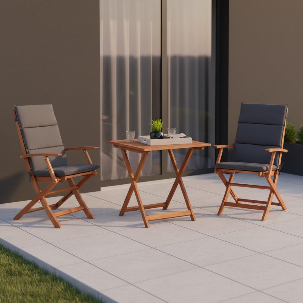 Gartenmöbel Set 5-tlg Comodoro Echtholz klappbar mit Kissen online kaufen ➤ mömax