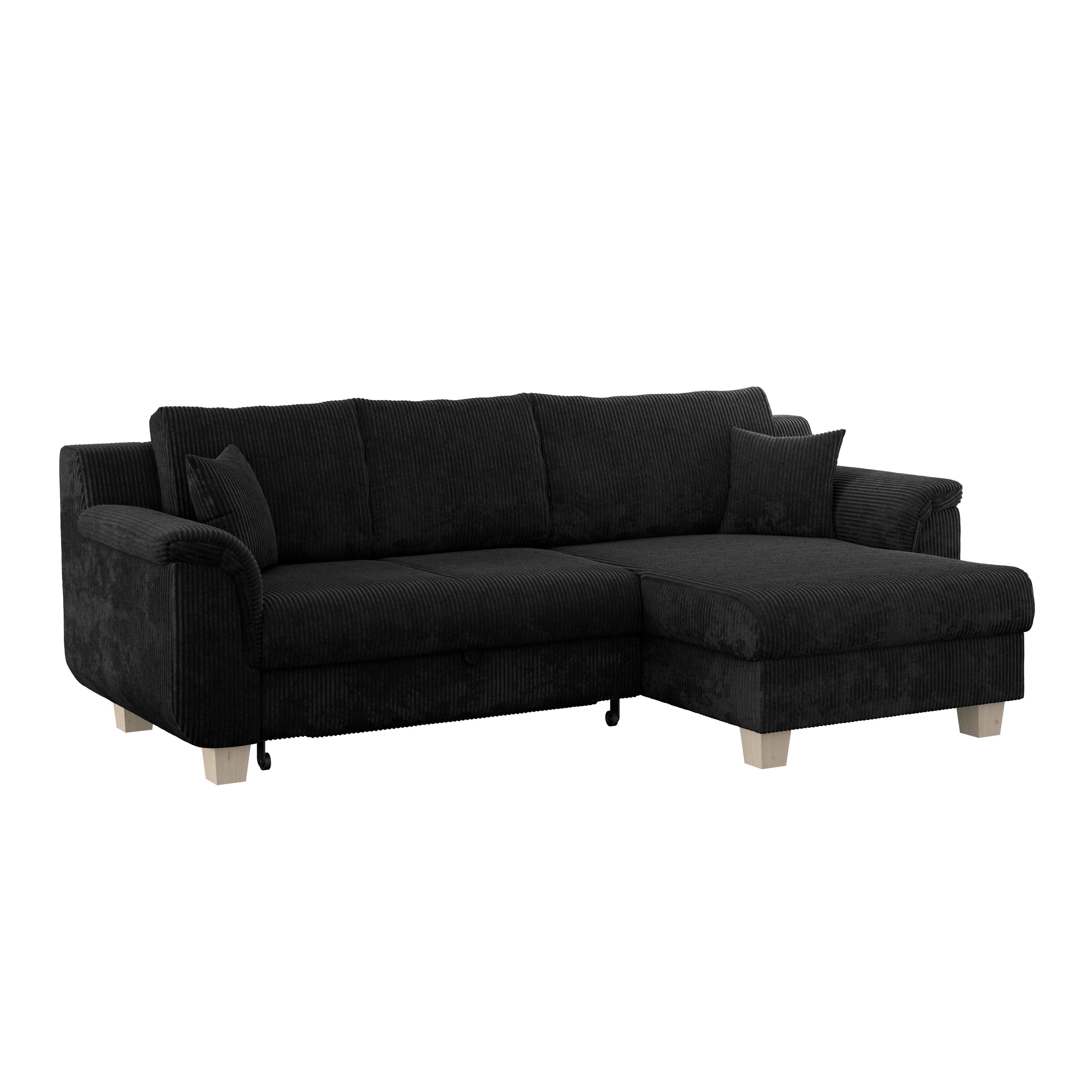 Kutna Garnitura Alex - tamno siva/prirodne boje, Moderno, tekstil/plastika (246/88cm) - Modern Living